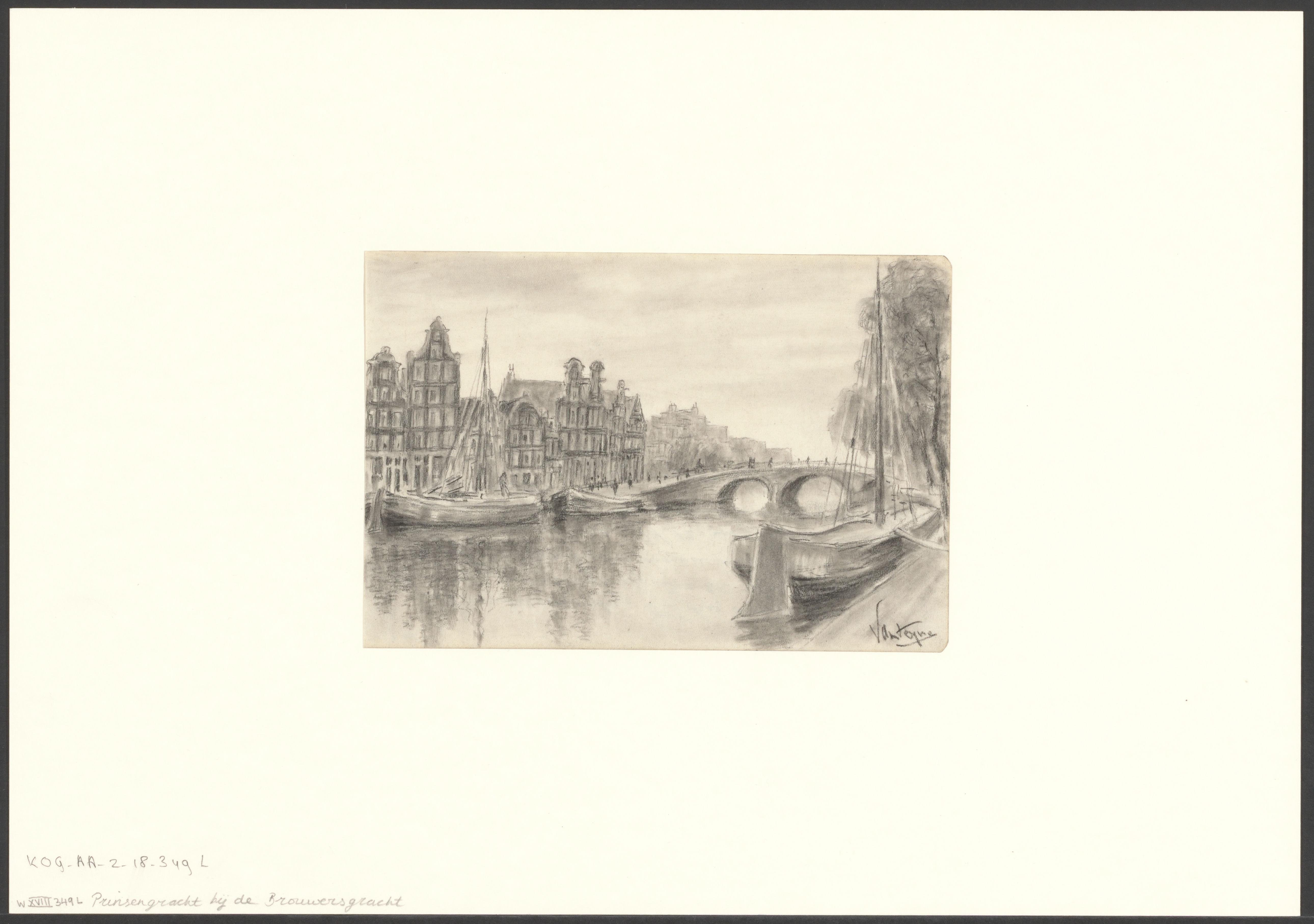 Gezicht op de Prinsengracht bij de Brouwersgracht
