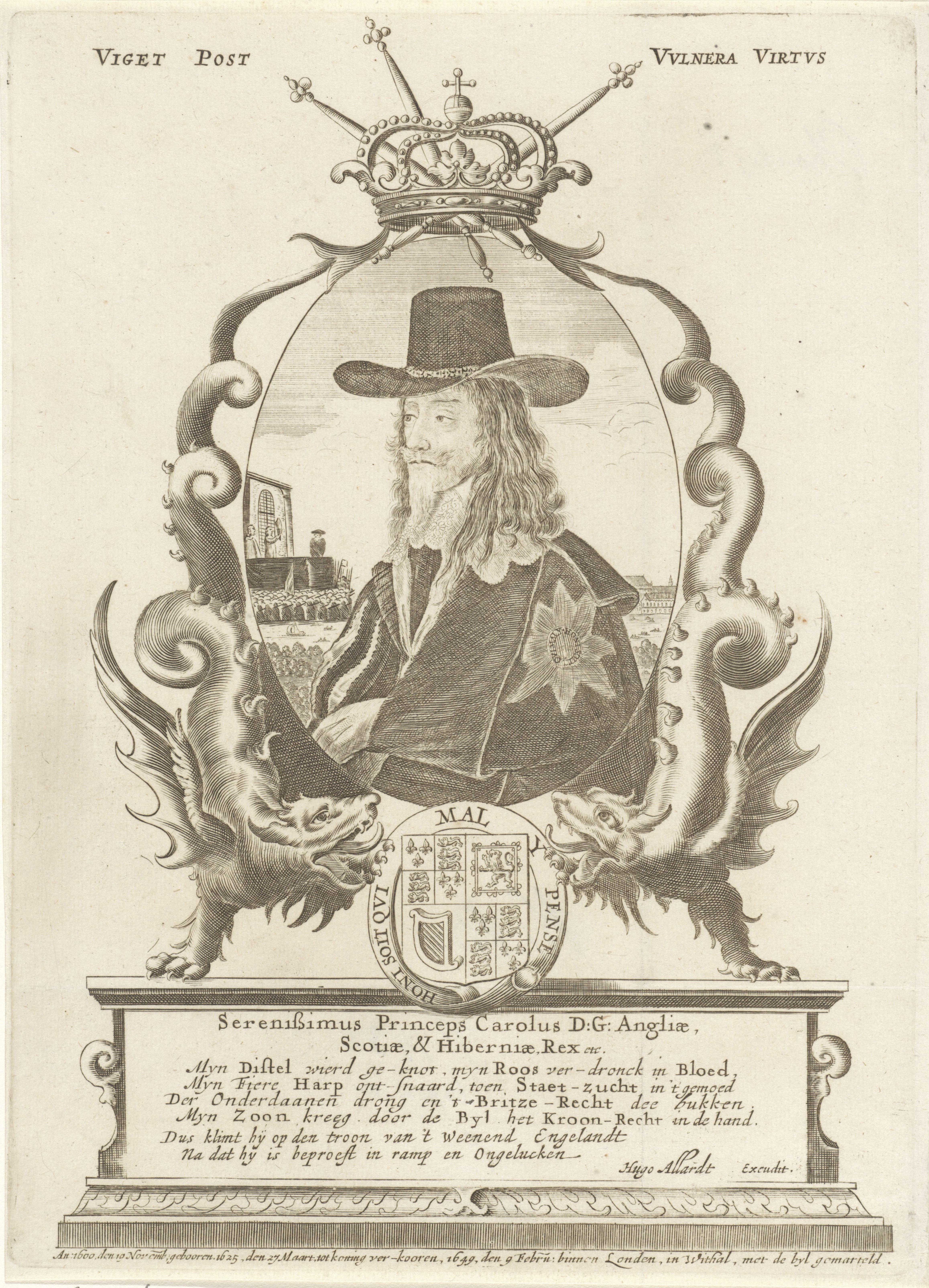 Portret van Karel I, koning van Engeland
