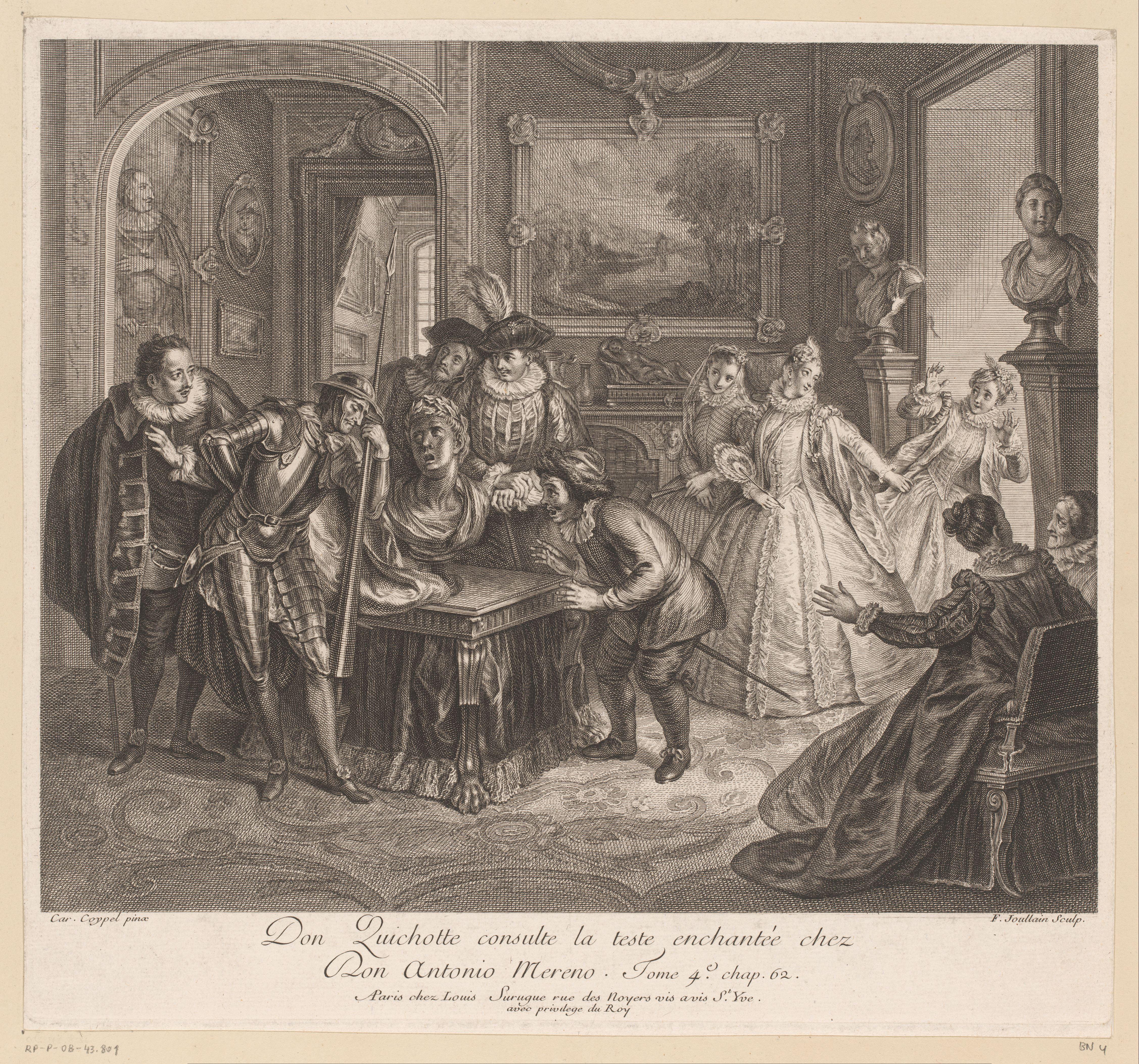 Don Quichotte raadpleegt het betoverde hoofd bij Don Antonio Moreno