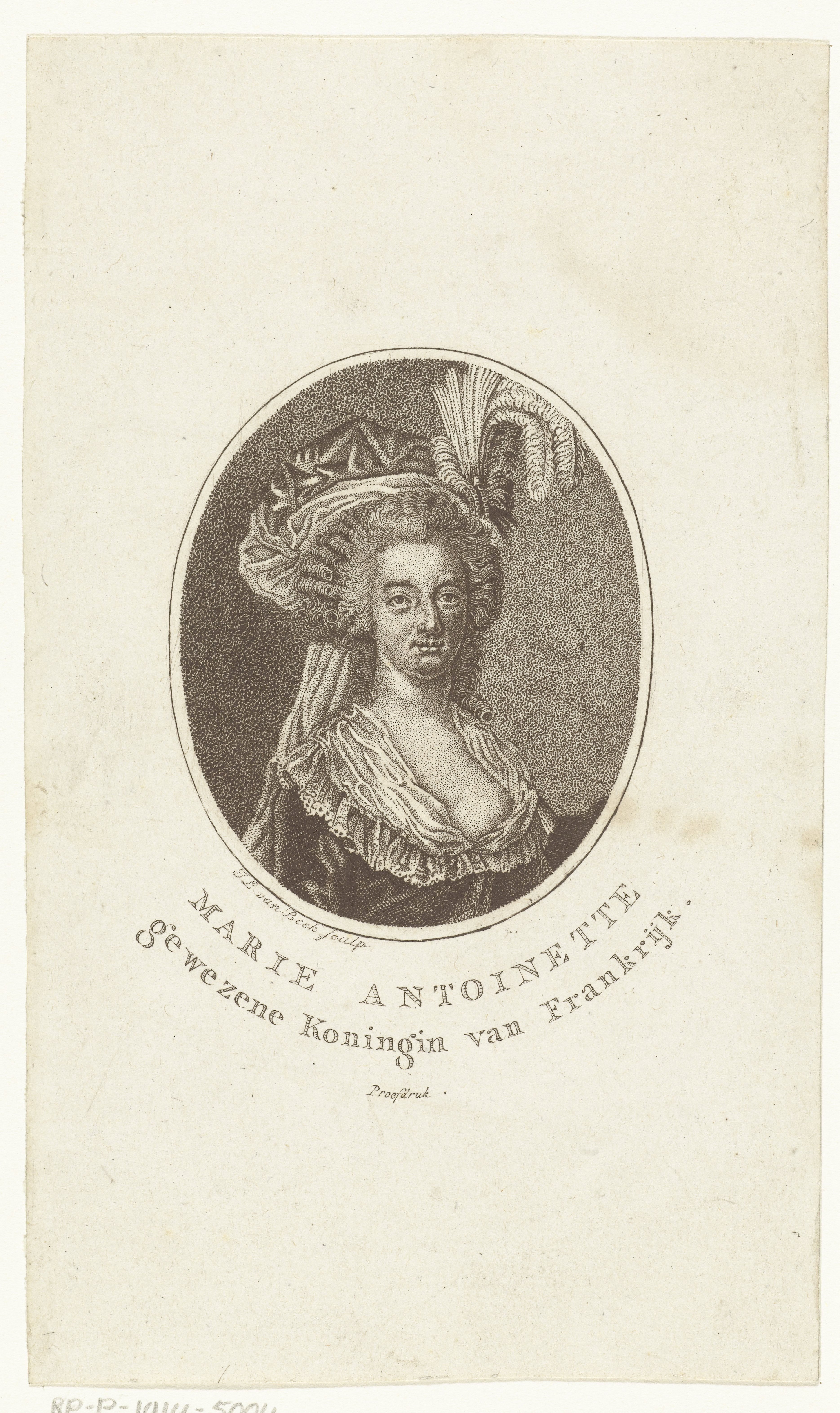 Portret van Marie Antoinette koningin van Frankrijk