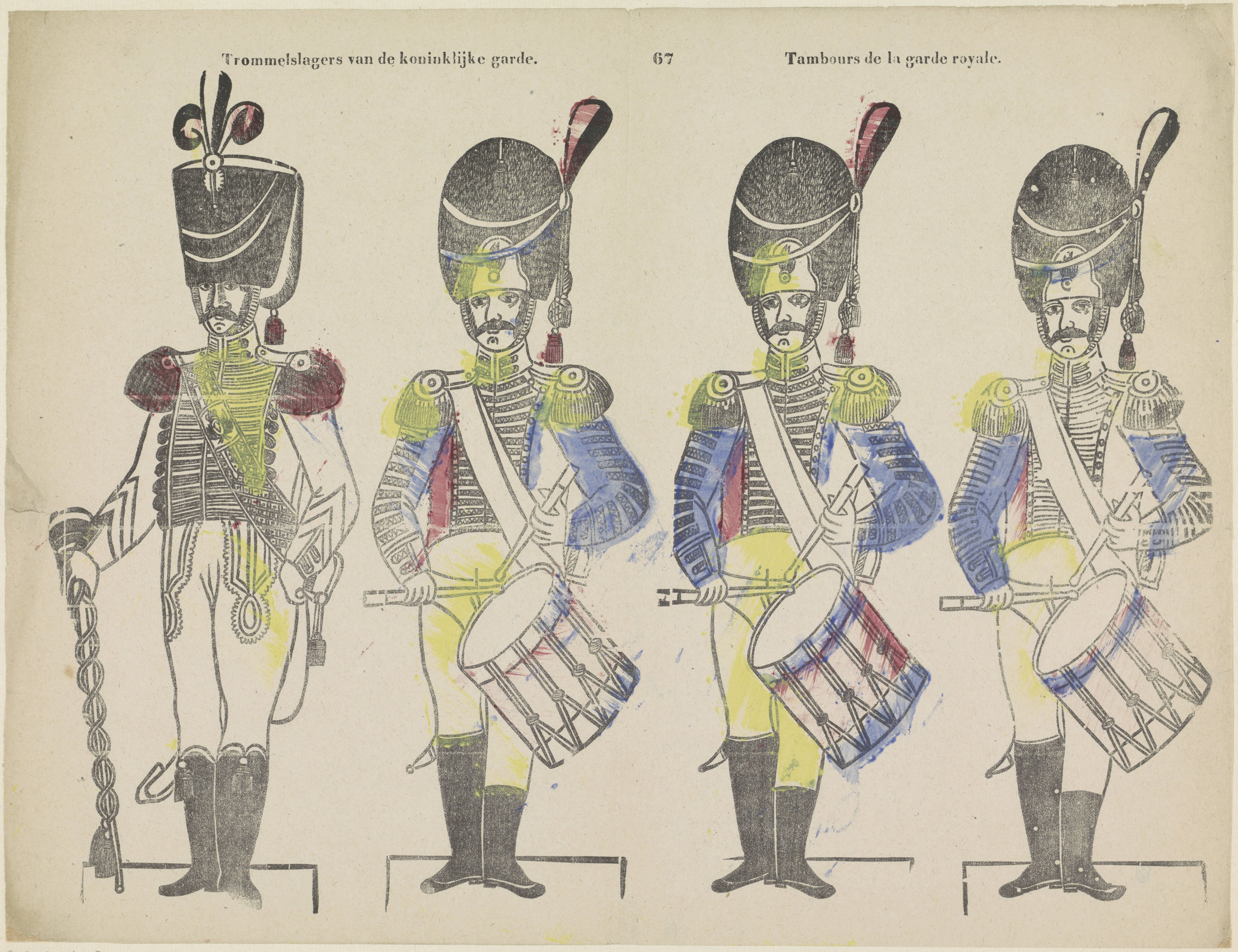 Trommelslagers van de koninklijke garde / Tambours de la garde royale