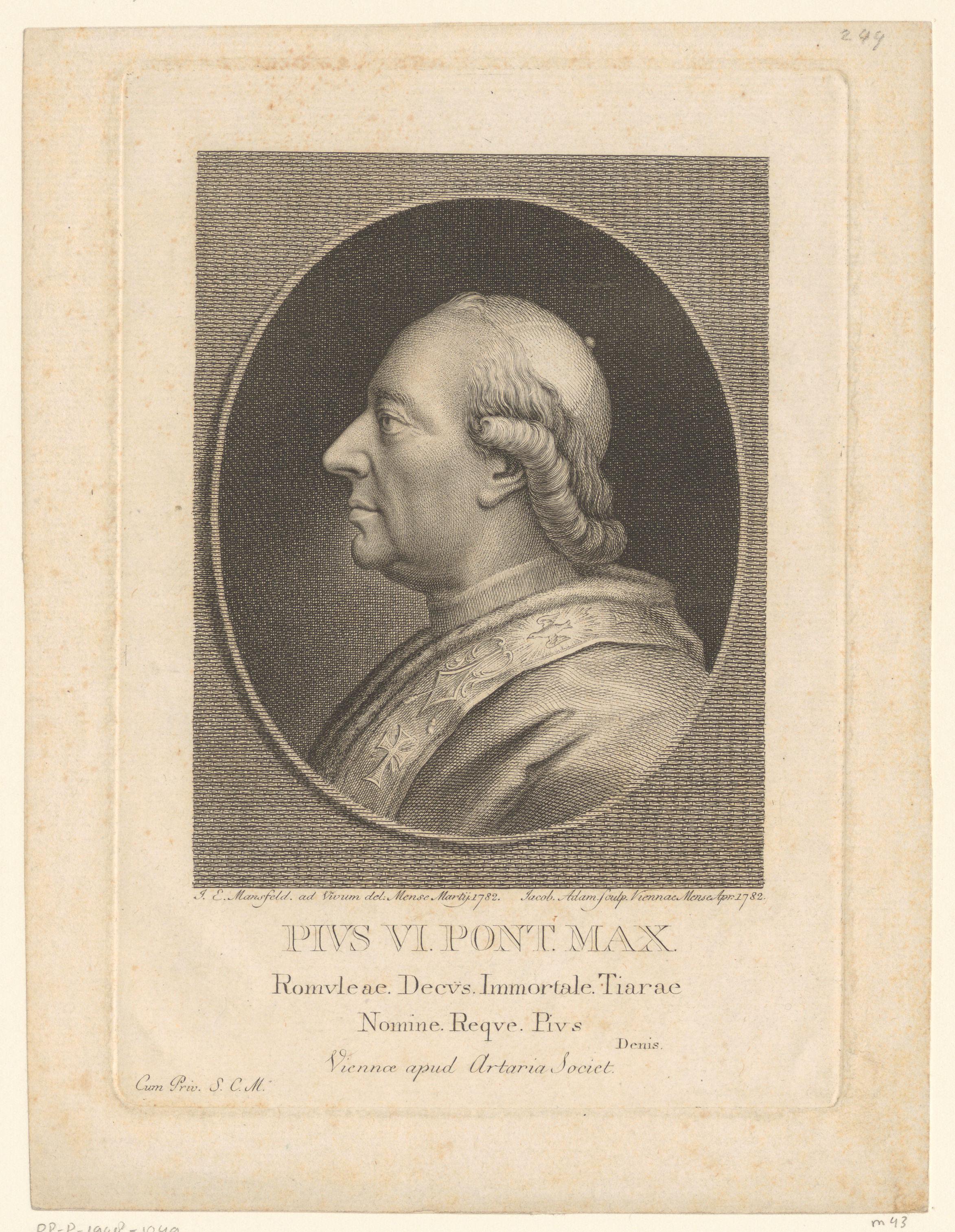 Portret van paus Pius VI