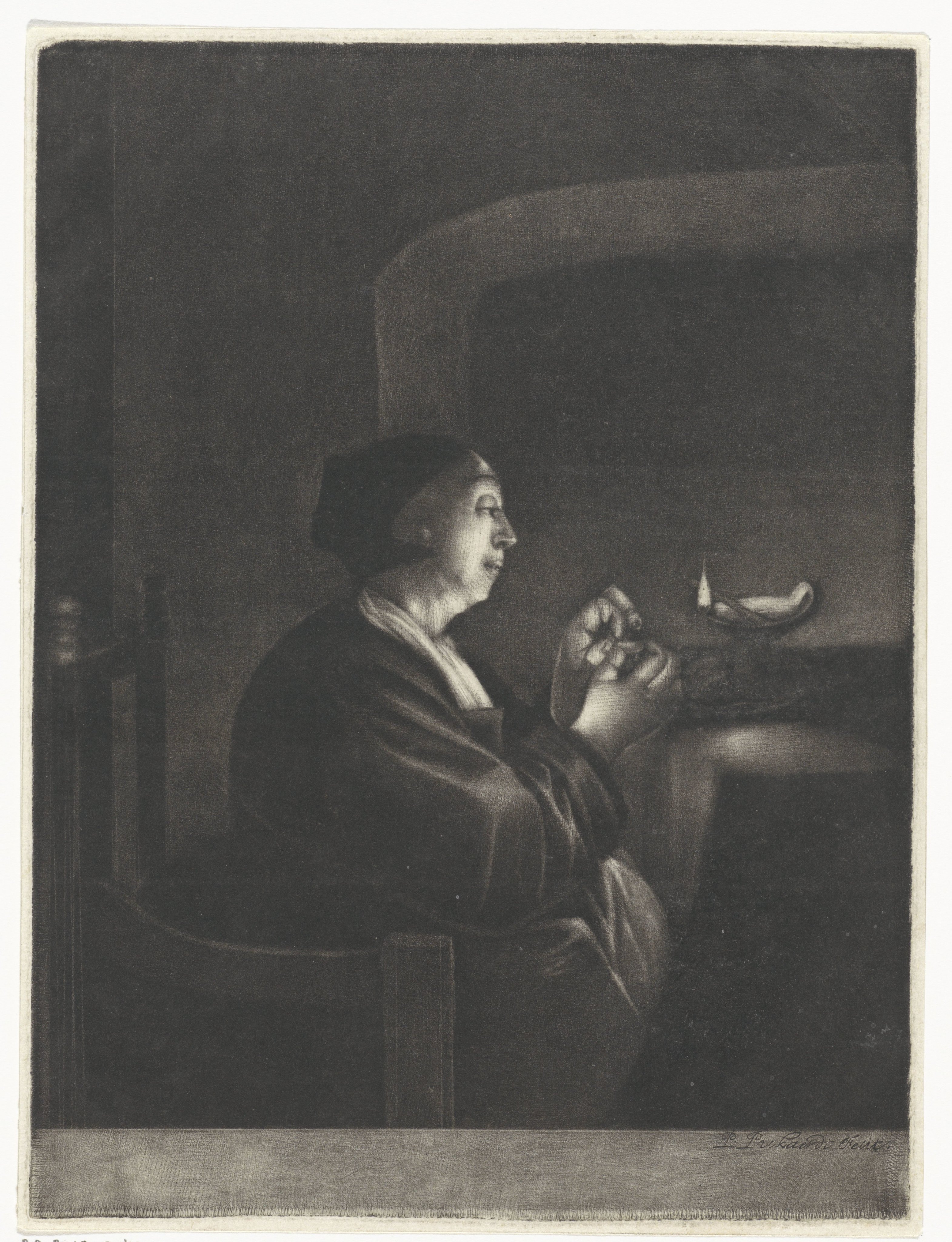 Handwerkende vrouw