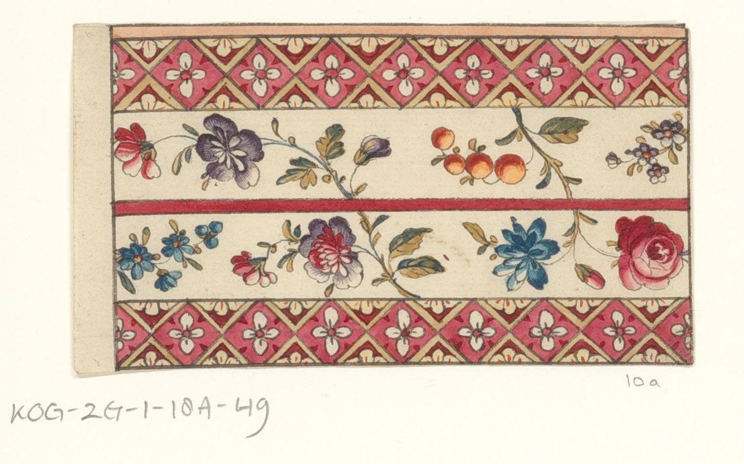 Sierpapier met bloemen en bessen