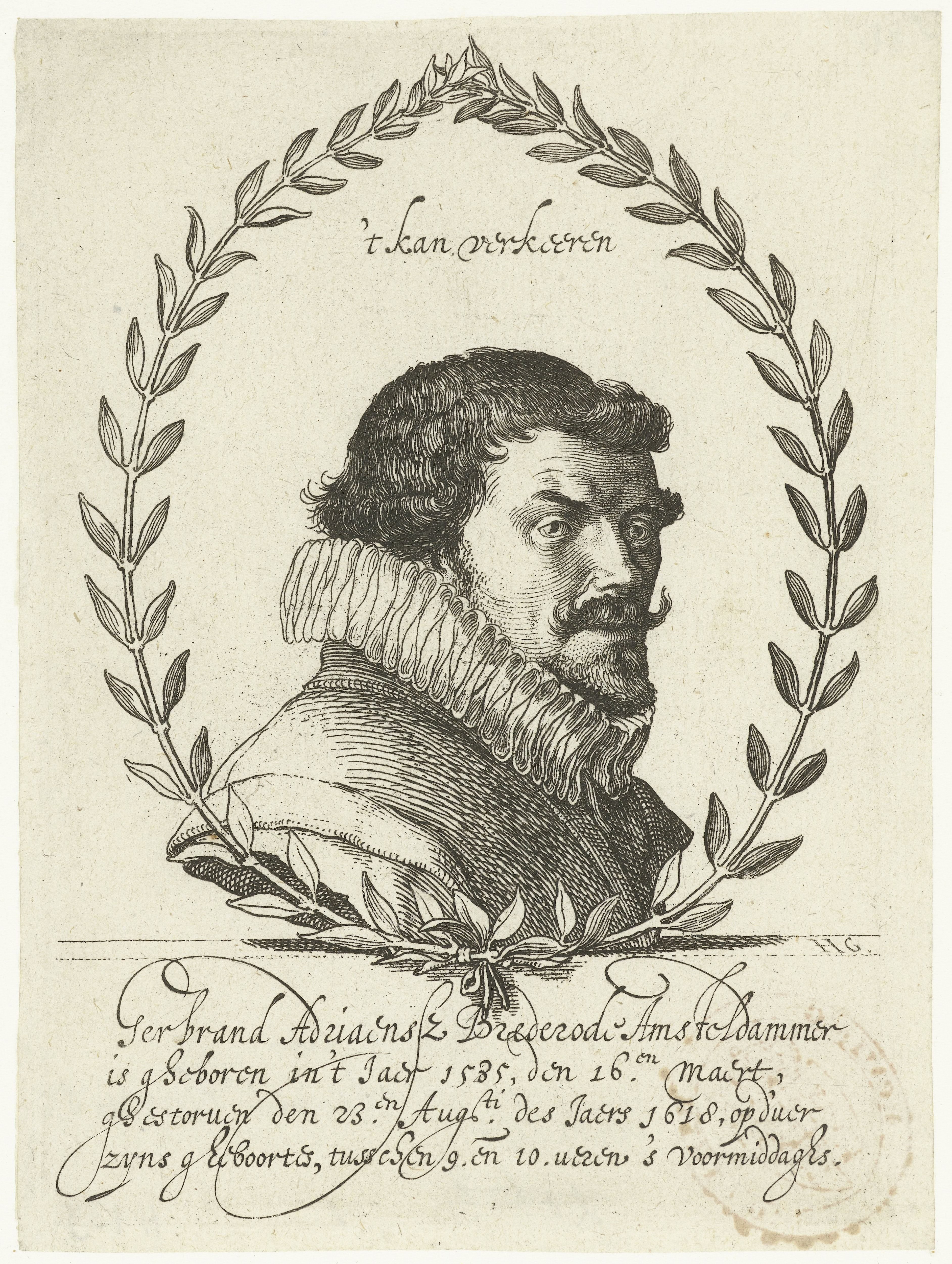Portret van Gerbrand Adriaensz. Bredero