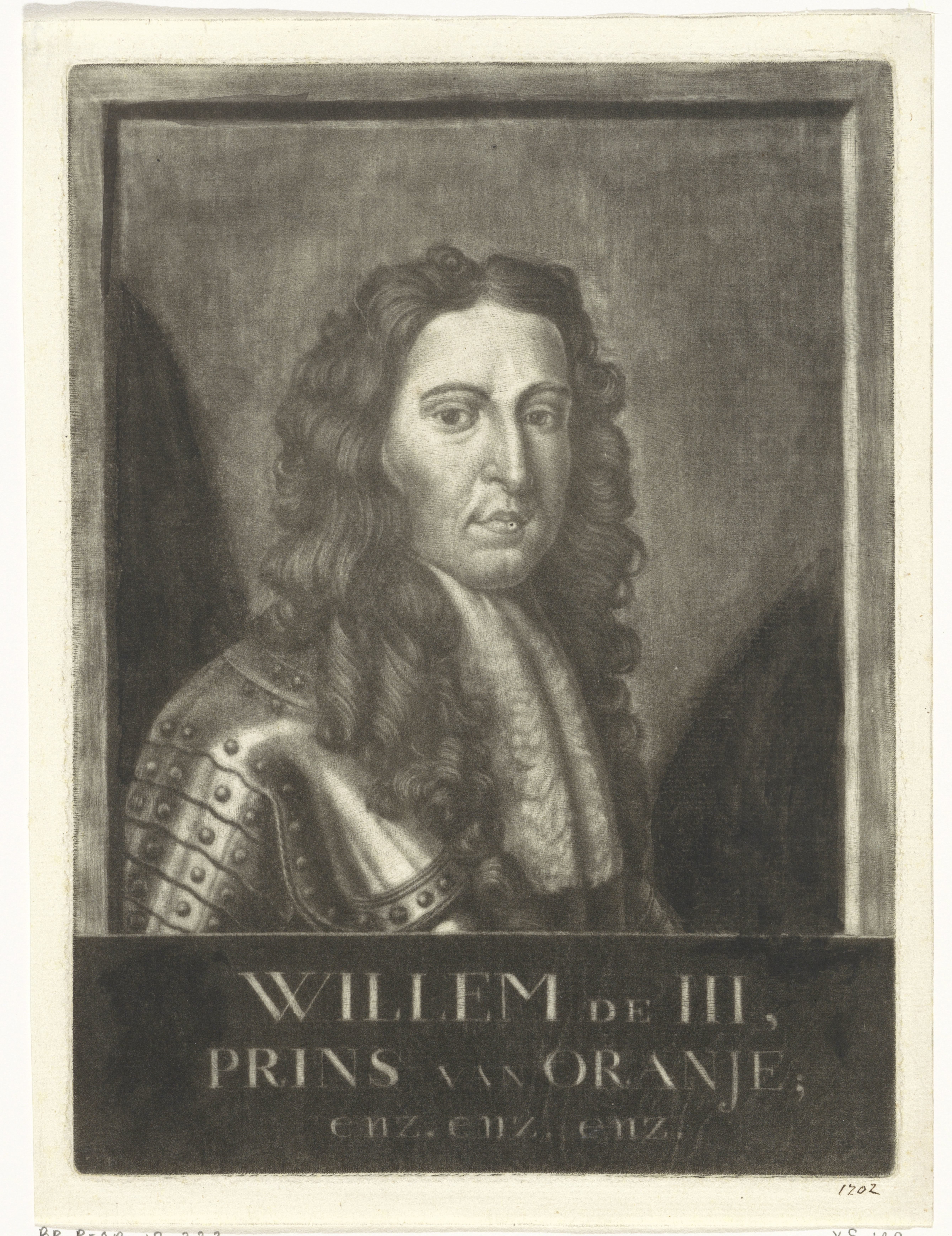 Portret van Willem III, prins van Oranje-Nassau, koning van Engeland