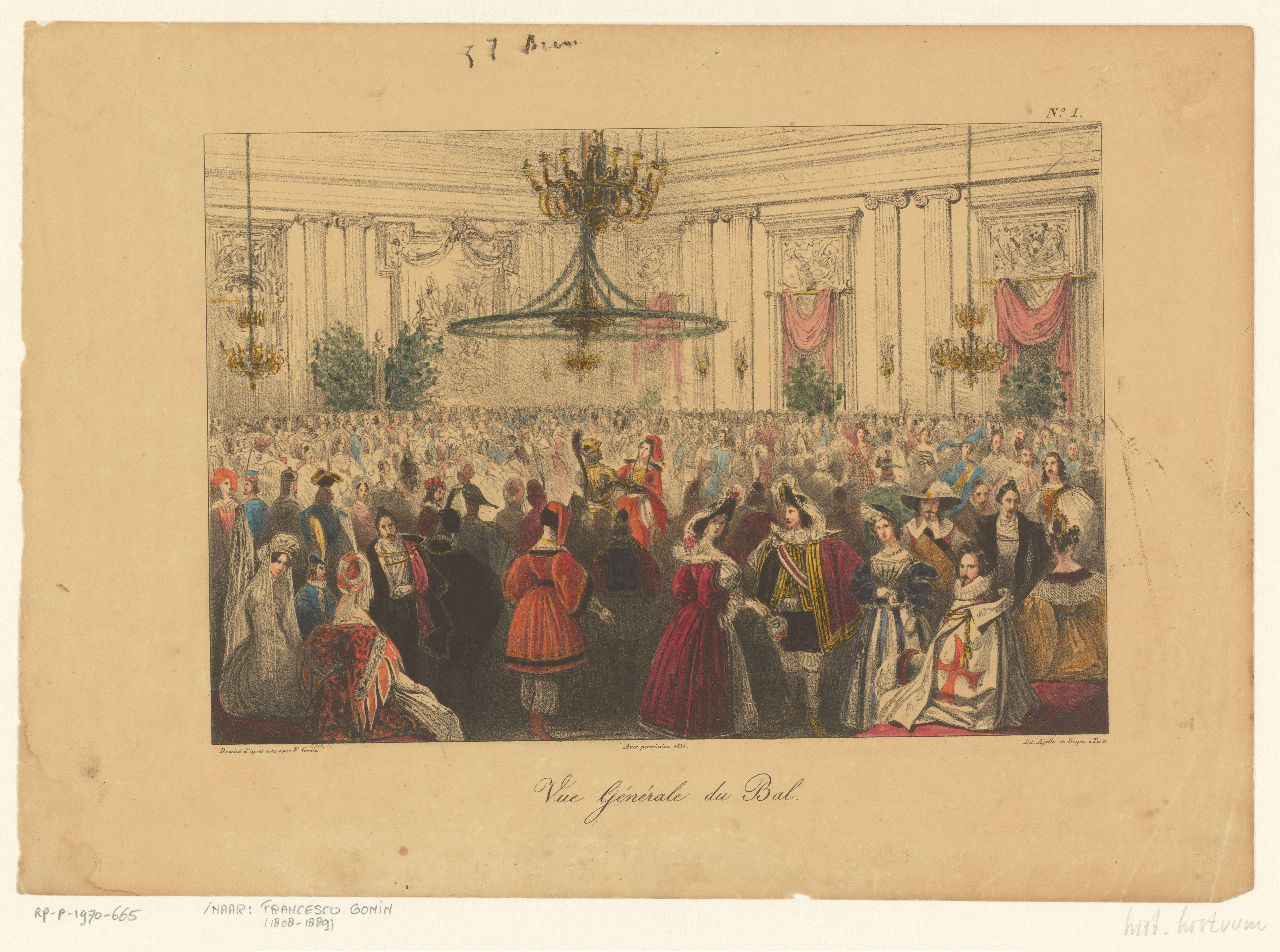 Gekostumeerd bal, 1834