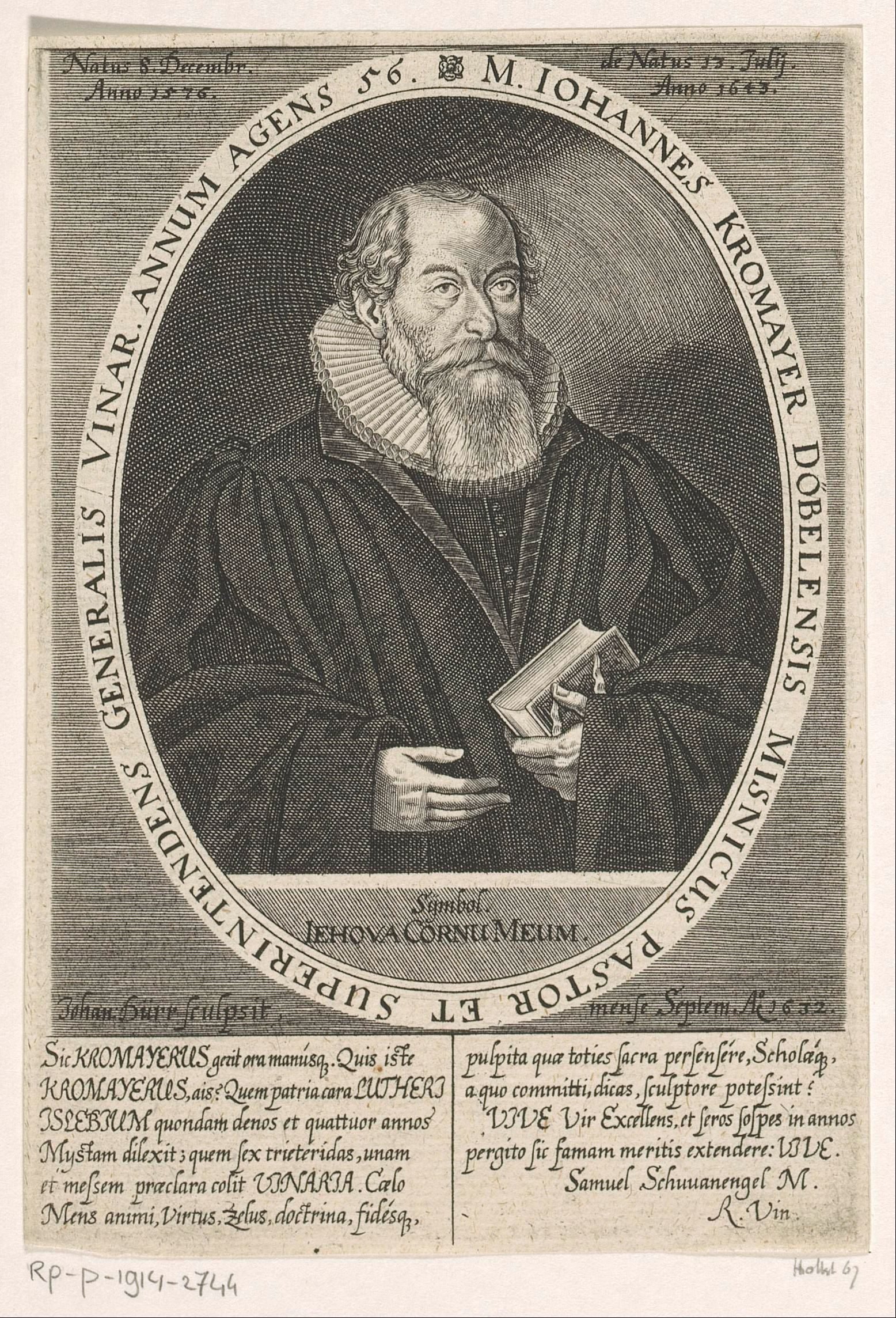 Portret van Johann Kromayer op 56-jarige leeftijd