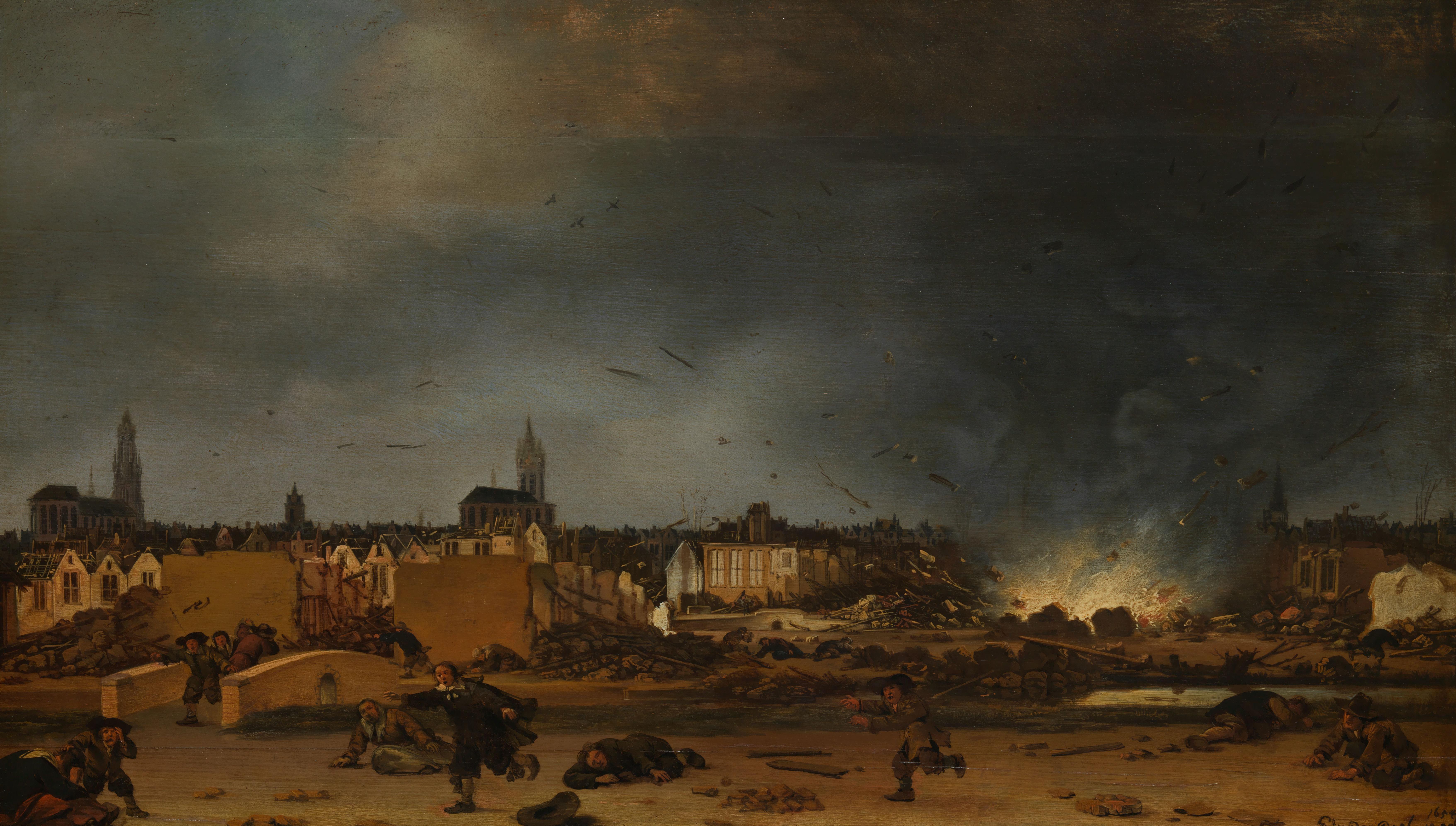 The explosion of the powder magazine in Delft, 12 October 1654