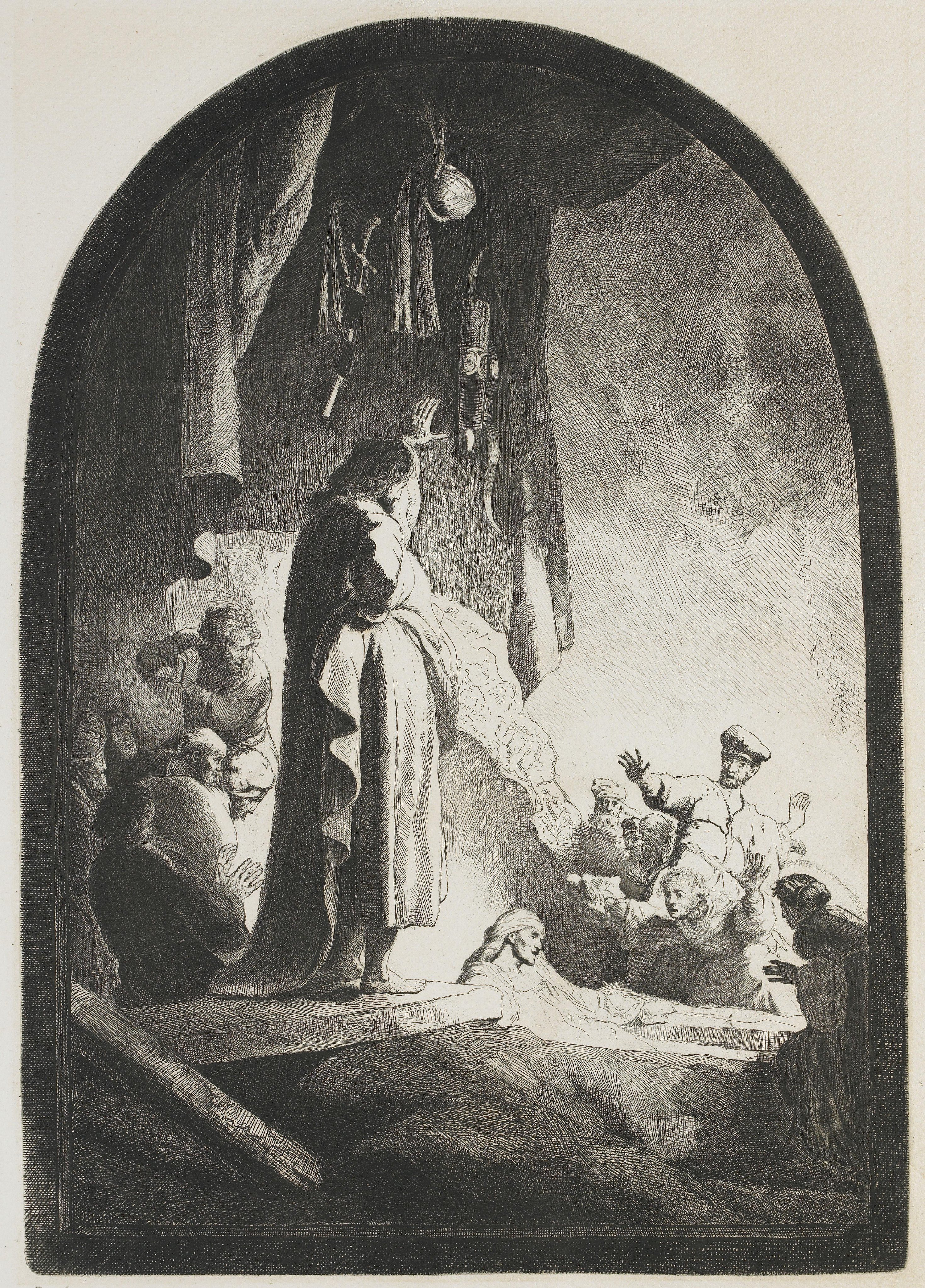 The raising of Lazarus: the larger plate