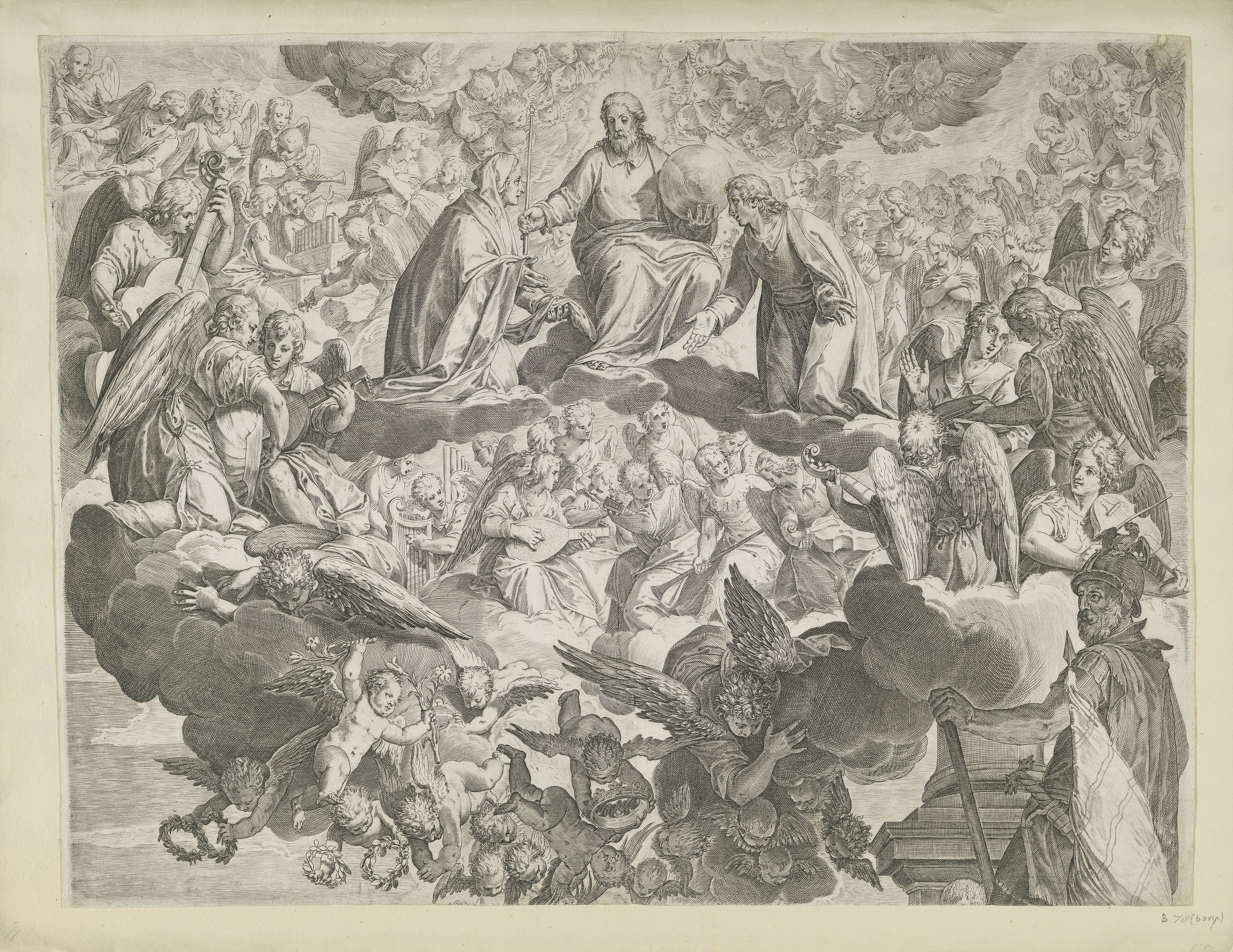 Het martelaarschap van de heilige Justina van Padua (bovenste helft)