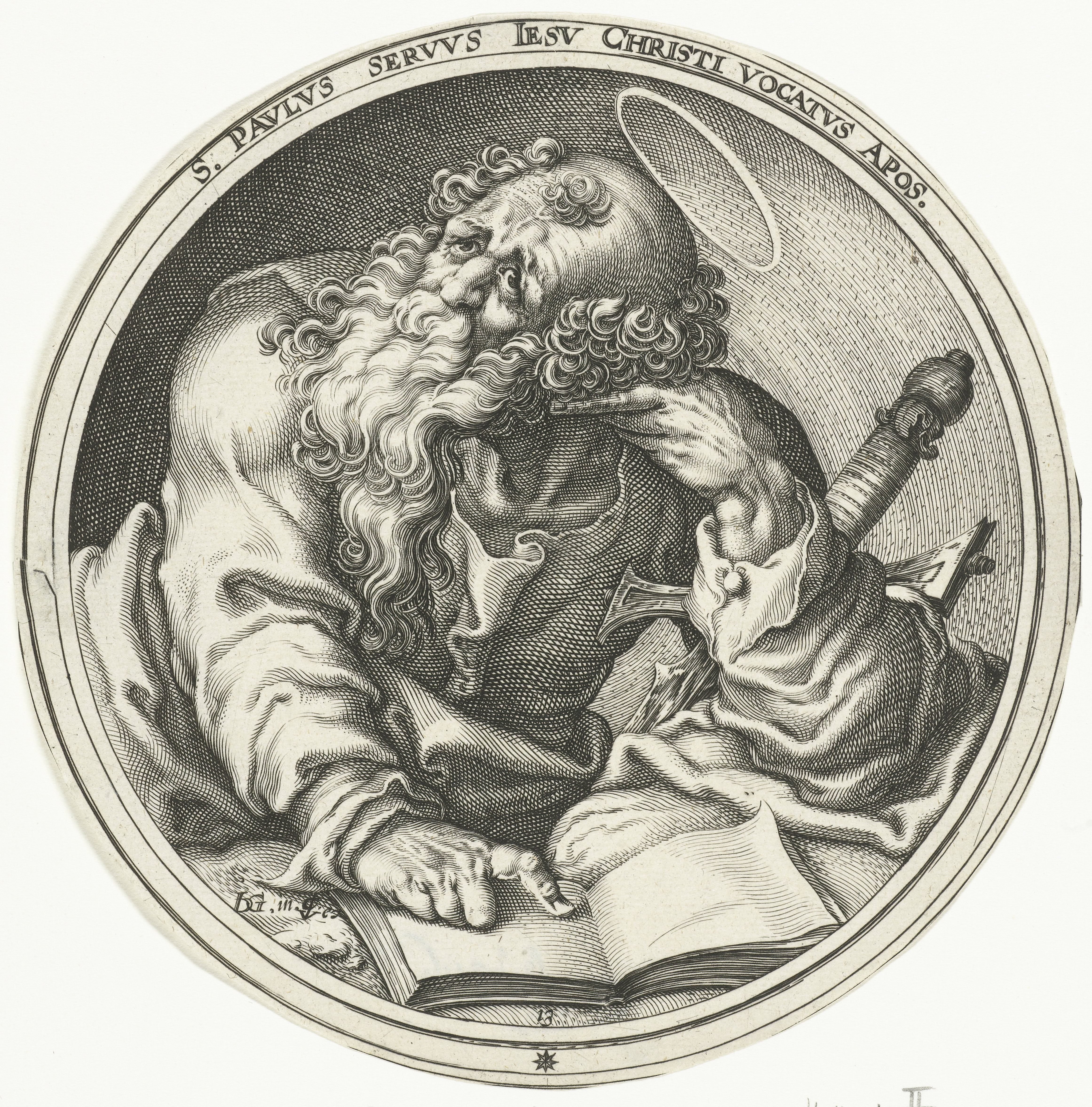 H. Paulus lezend in een boek