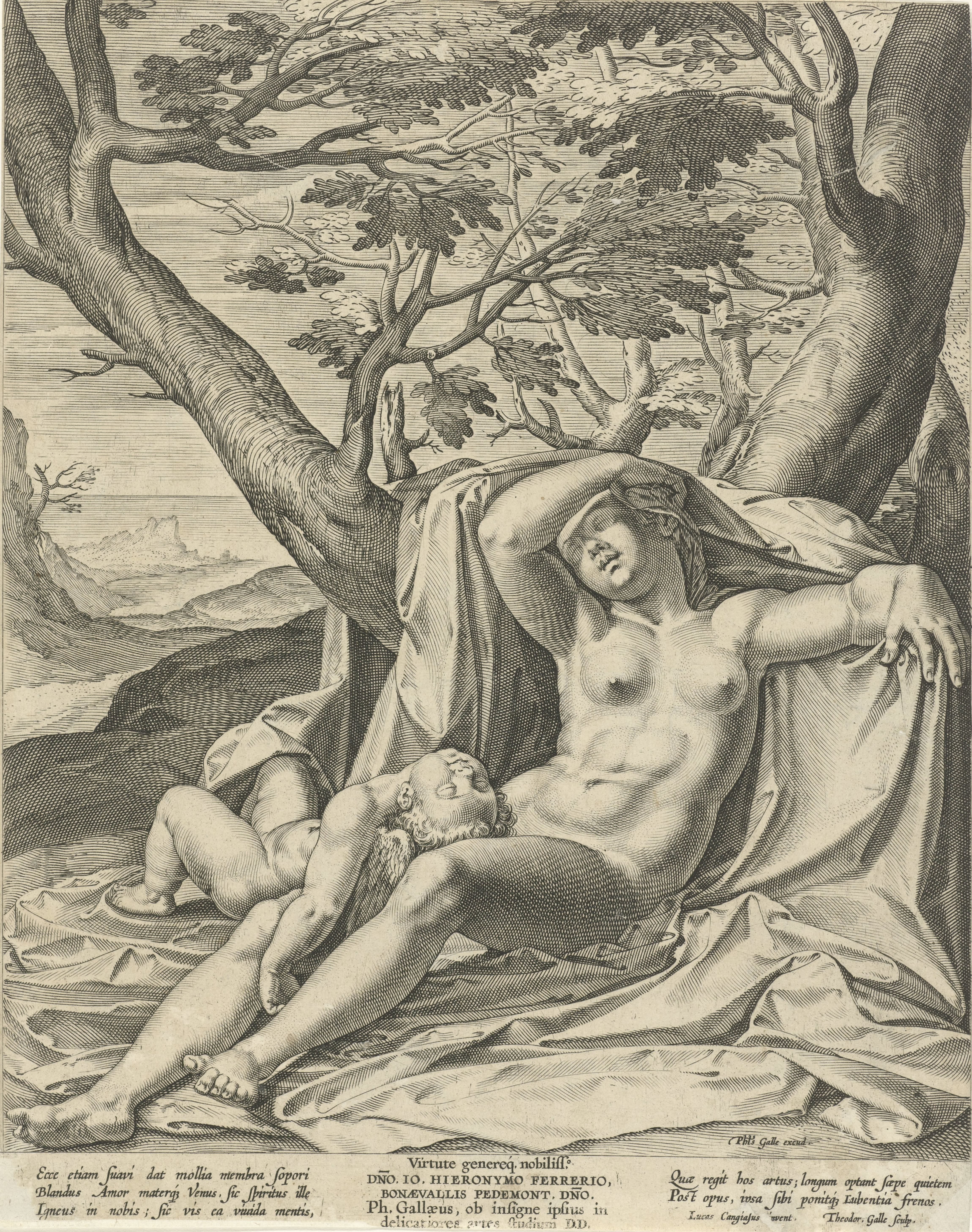 Slapende Venus en Cupido
