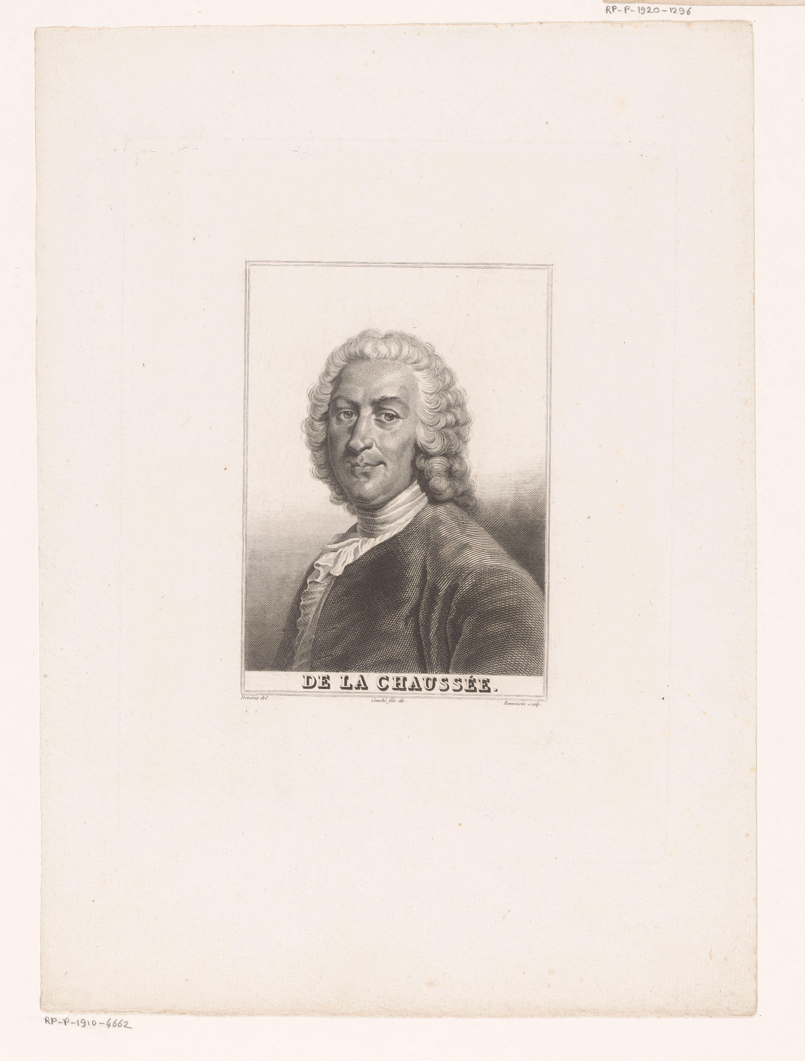 Portret van Pierre-Claude Nivelle de La Chaussée