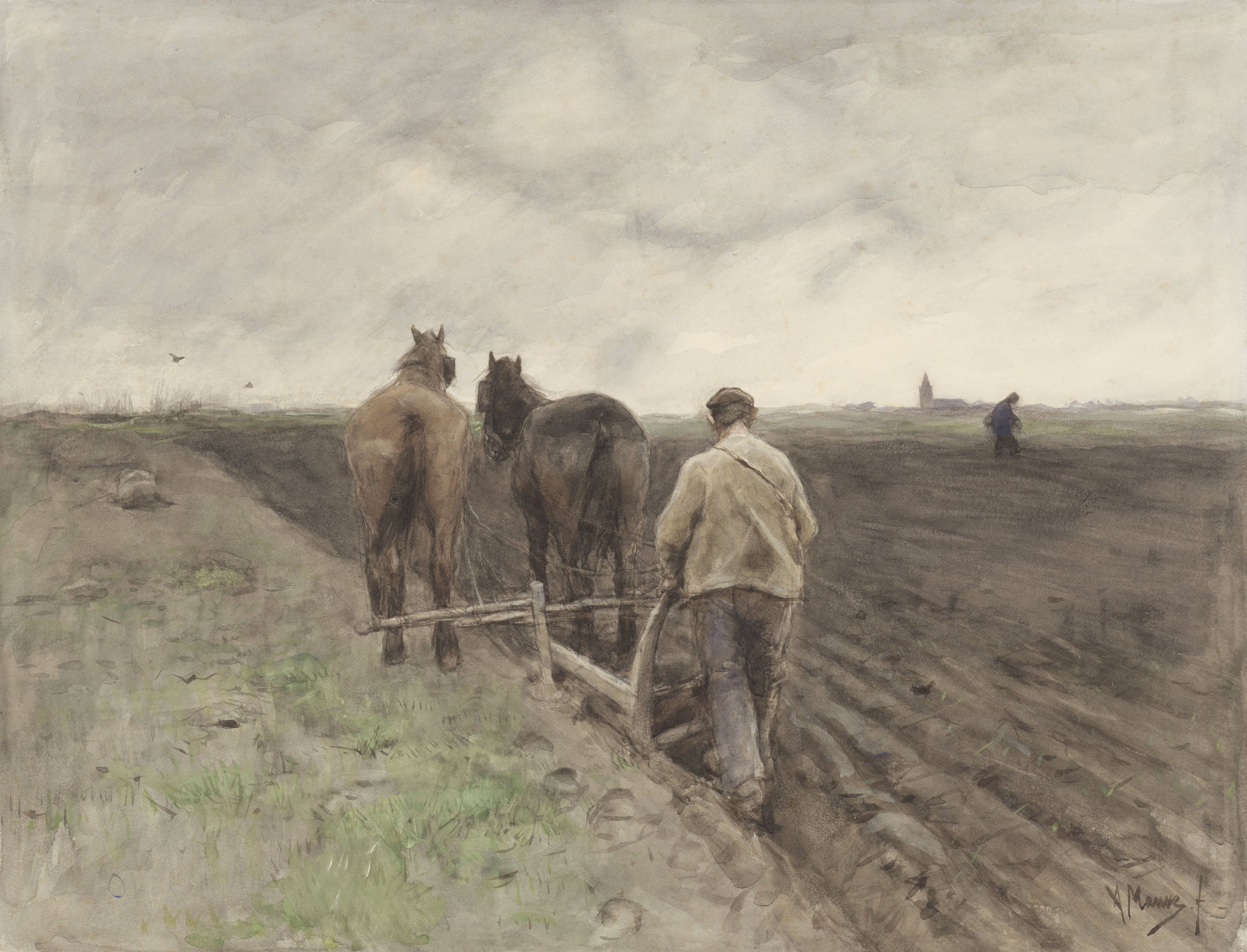 Farmer behind the Plough
