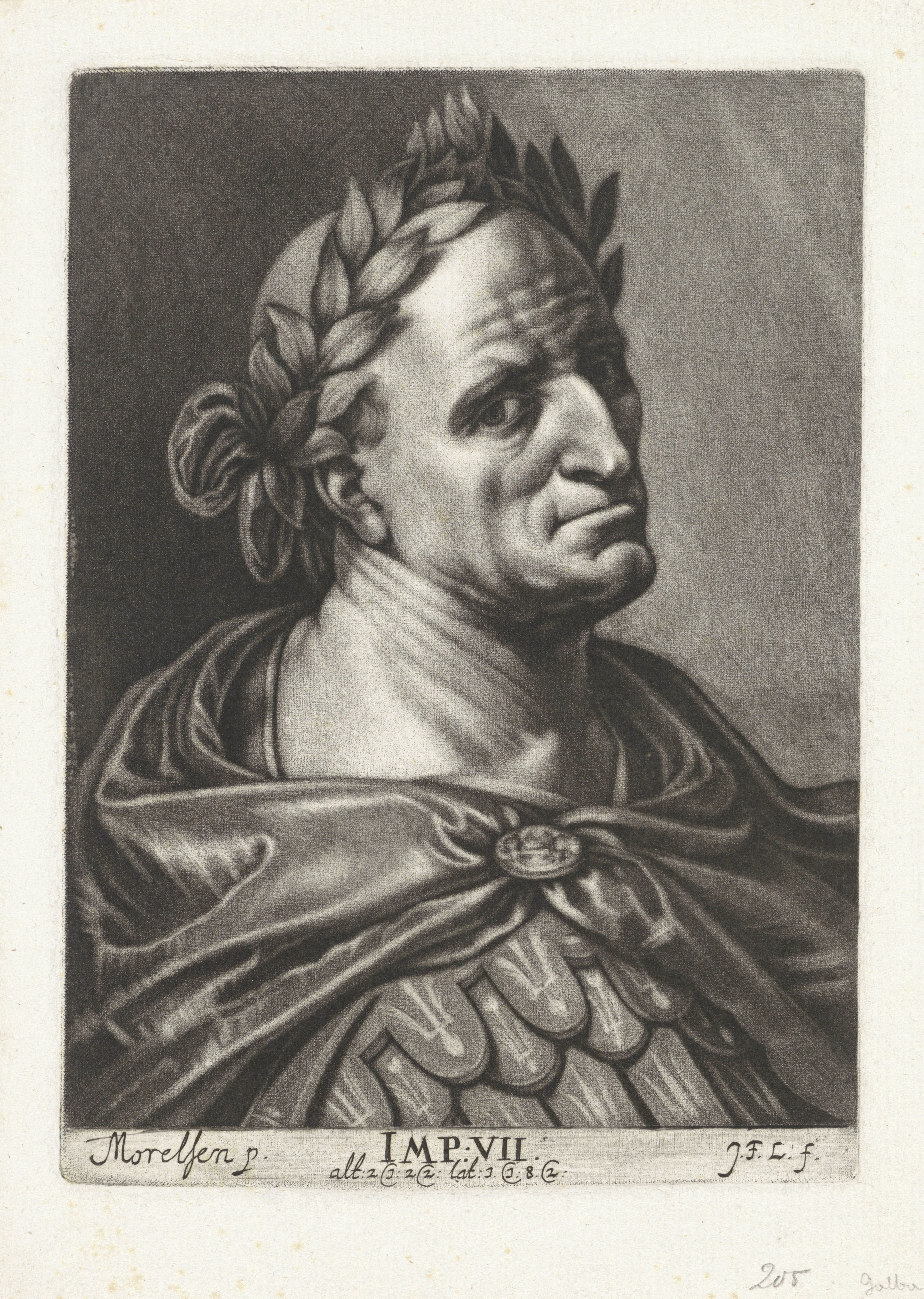 Portret van keizer Galba