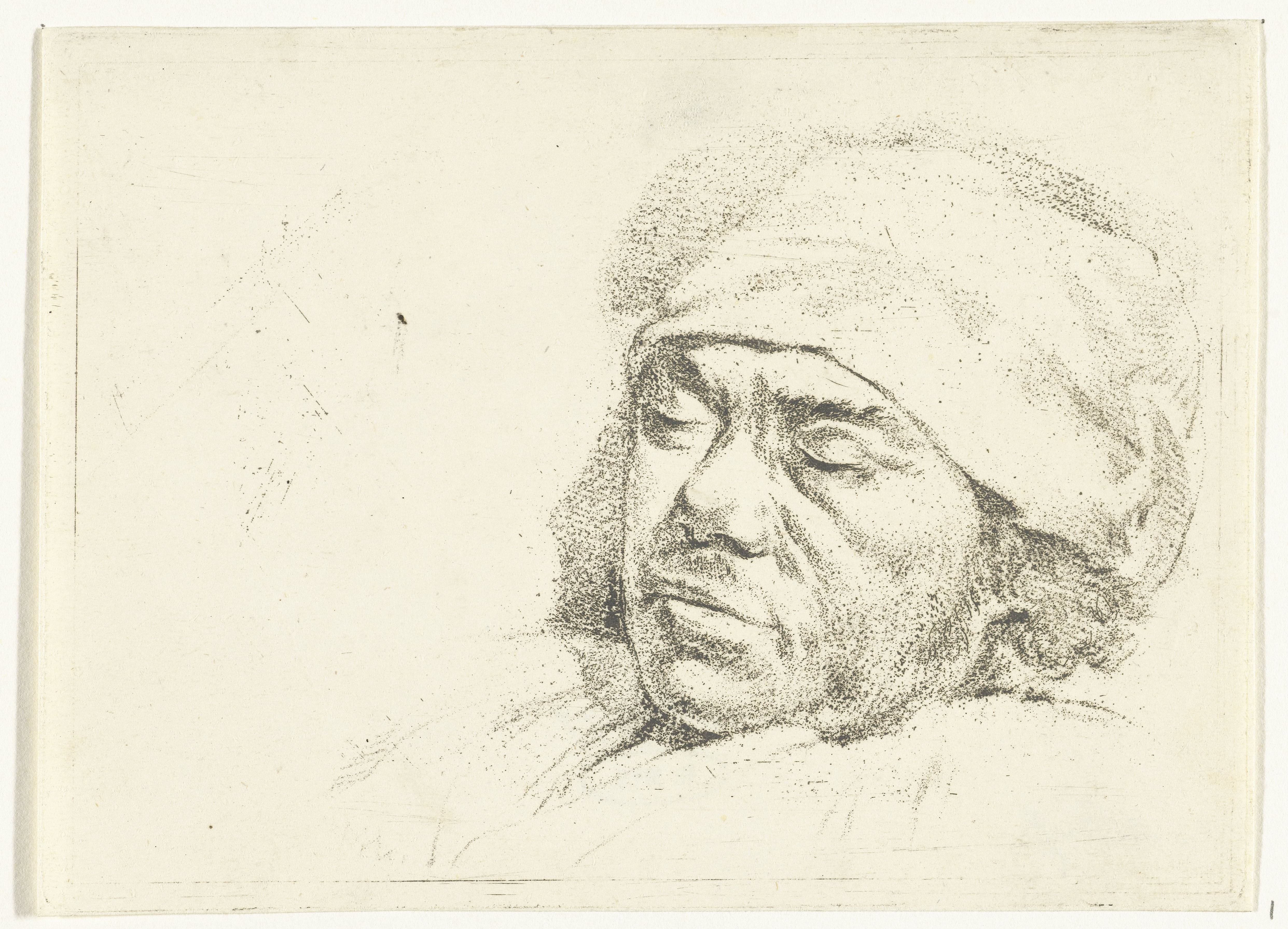 Portret van de schilder Franciscus Andreas Milatz op zijn doodsbed
