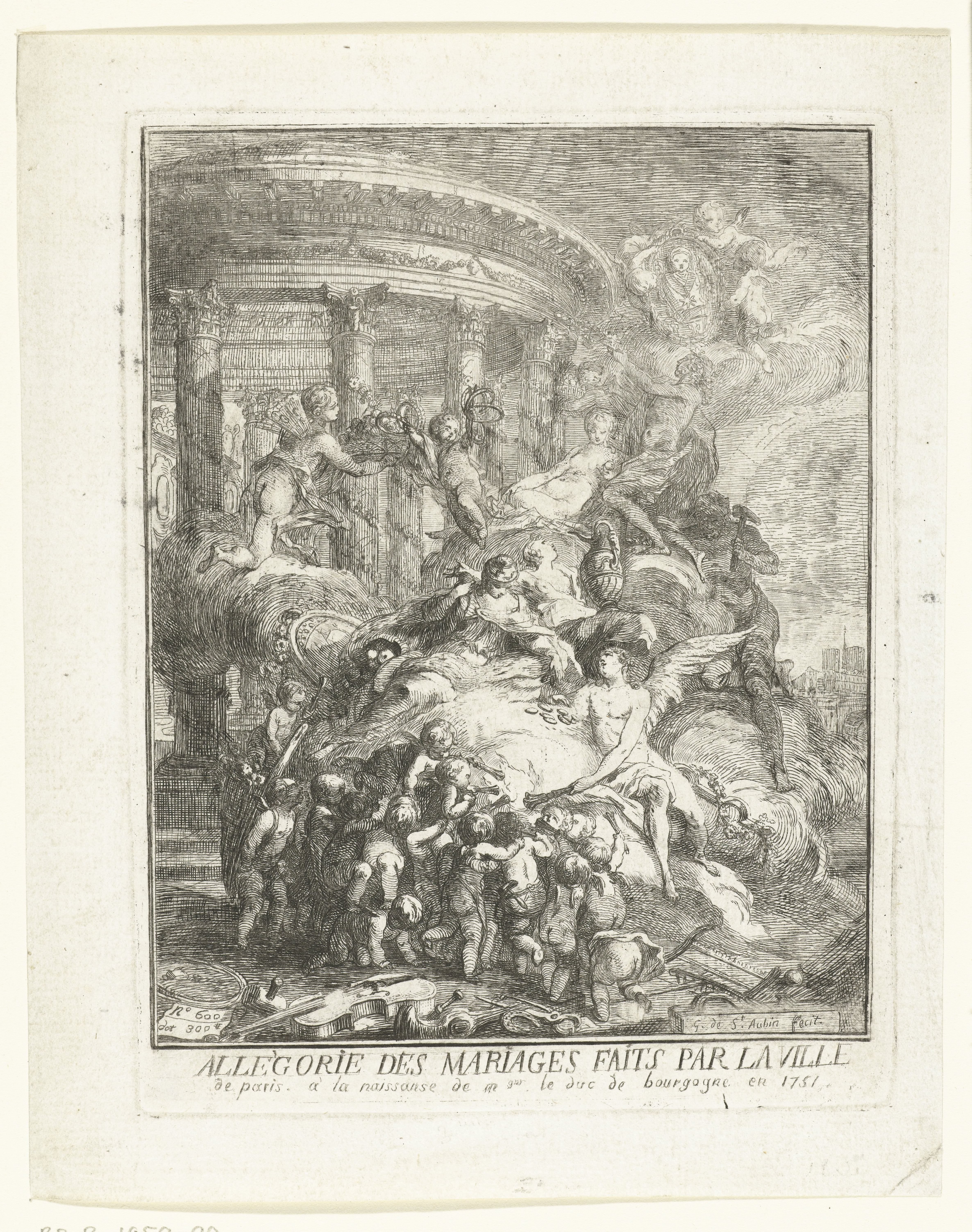 Allegorie ter ere van de geboorte van de hertog van Bourgandië