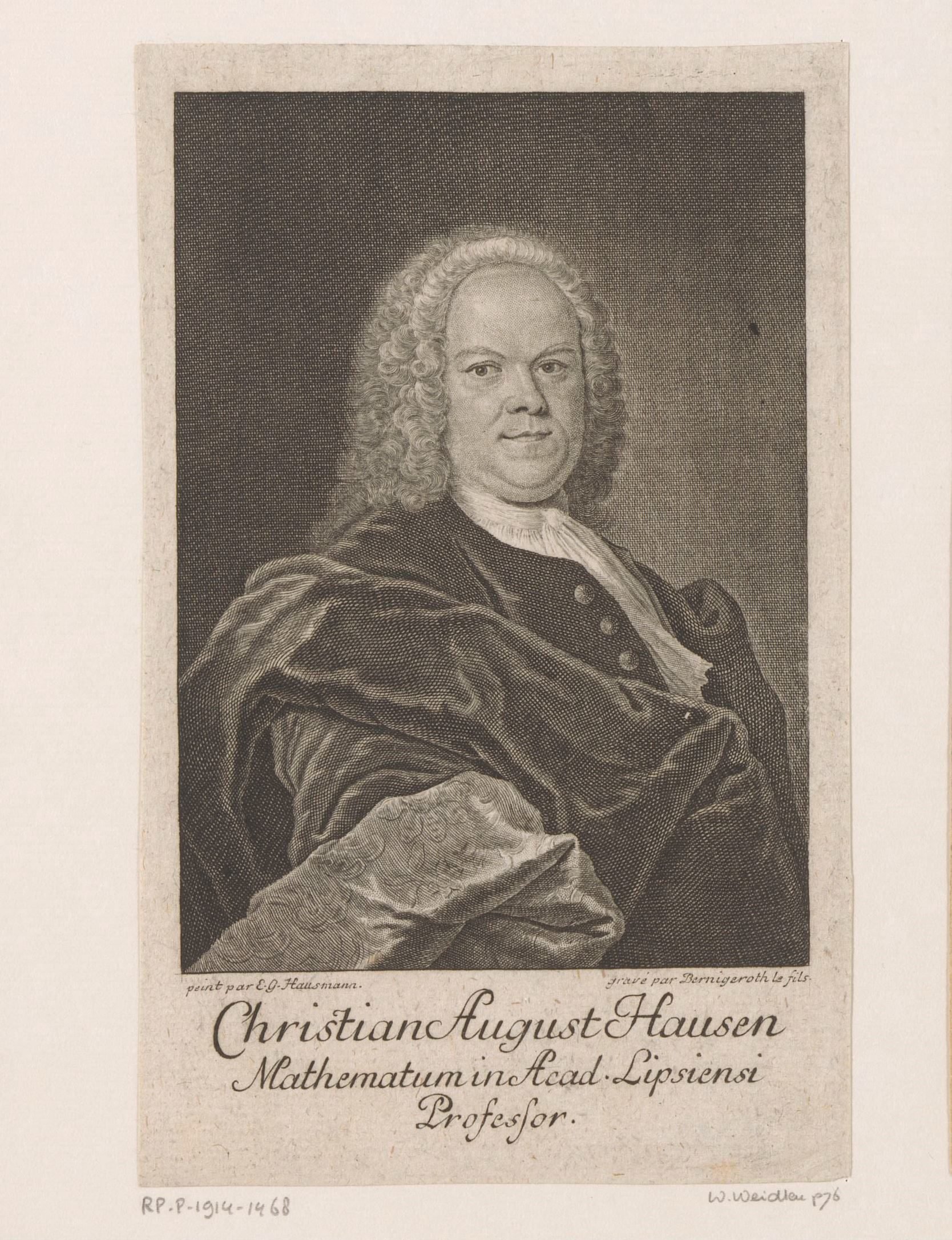 Portret van Christian August Hausen