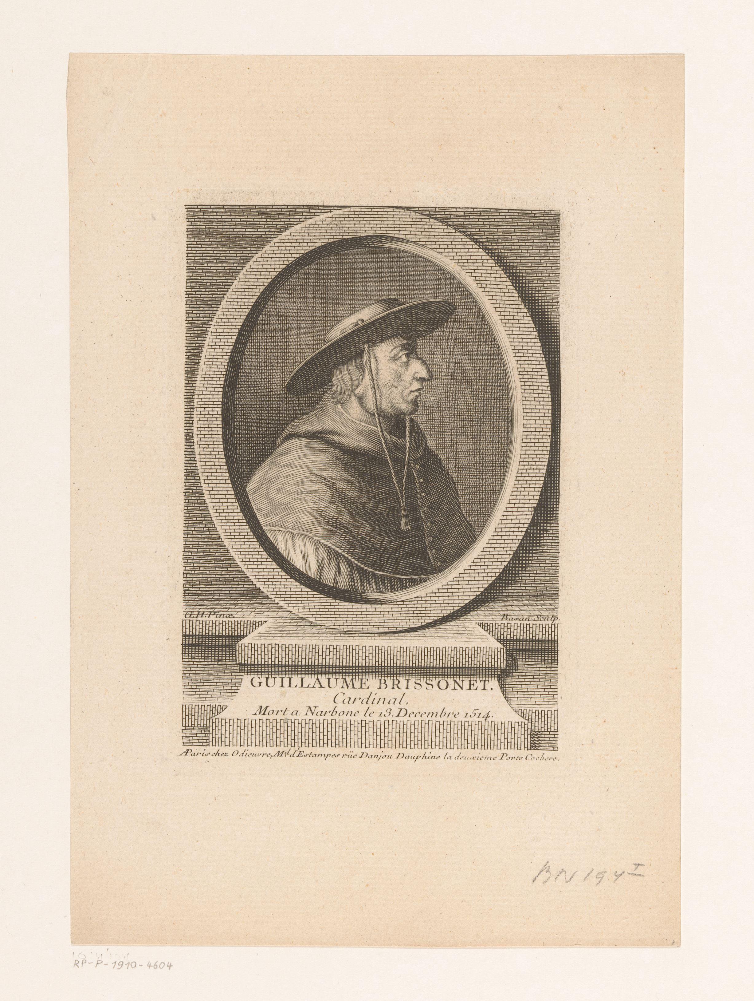Portret van Guillaume Briçonnet