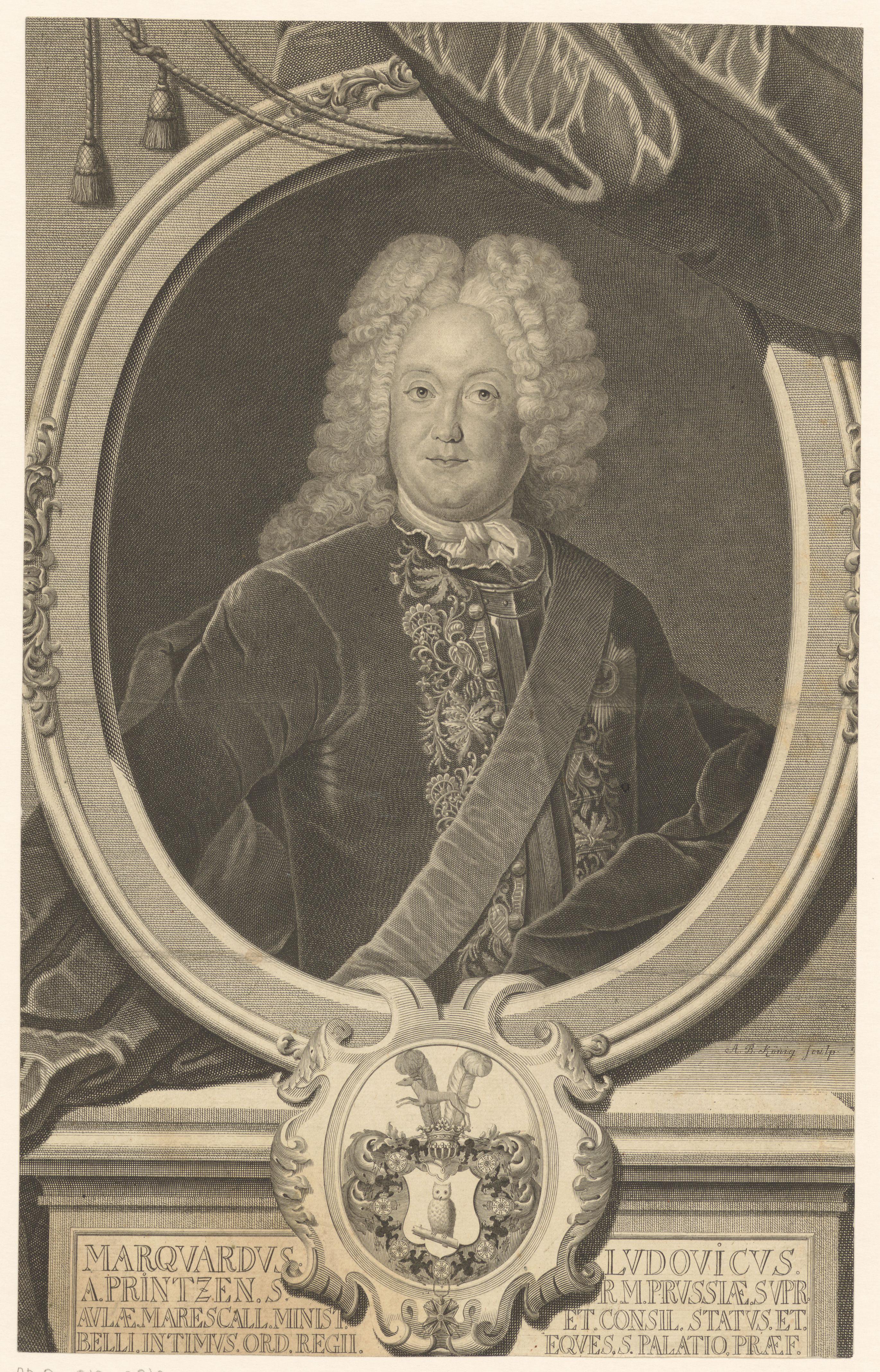 Portret van Marquard Ludwig von Printzen
