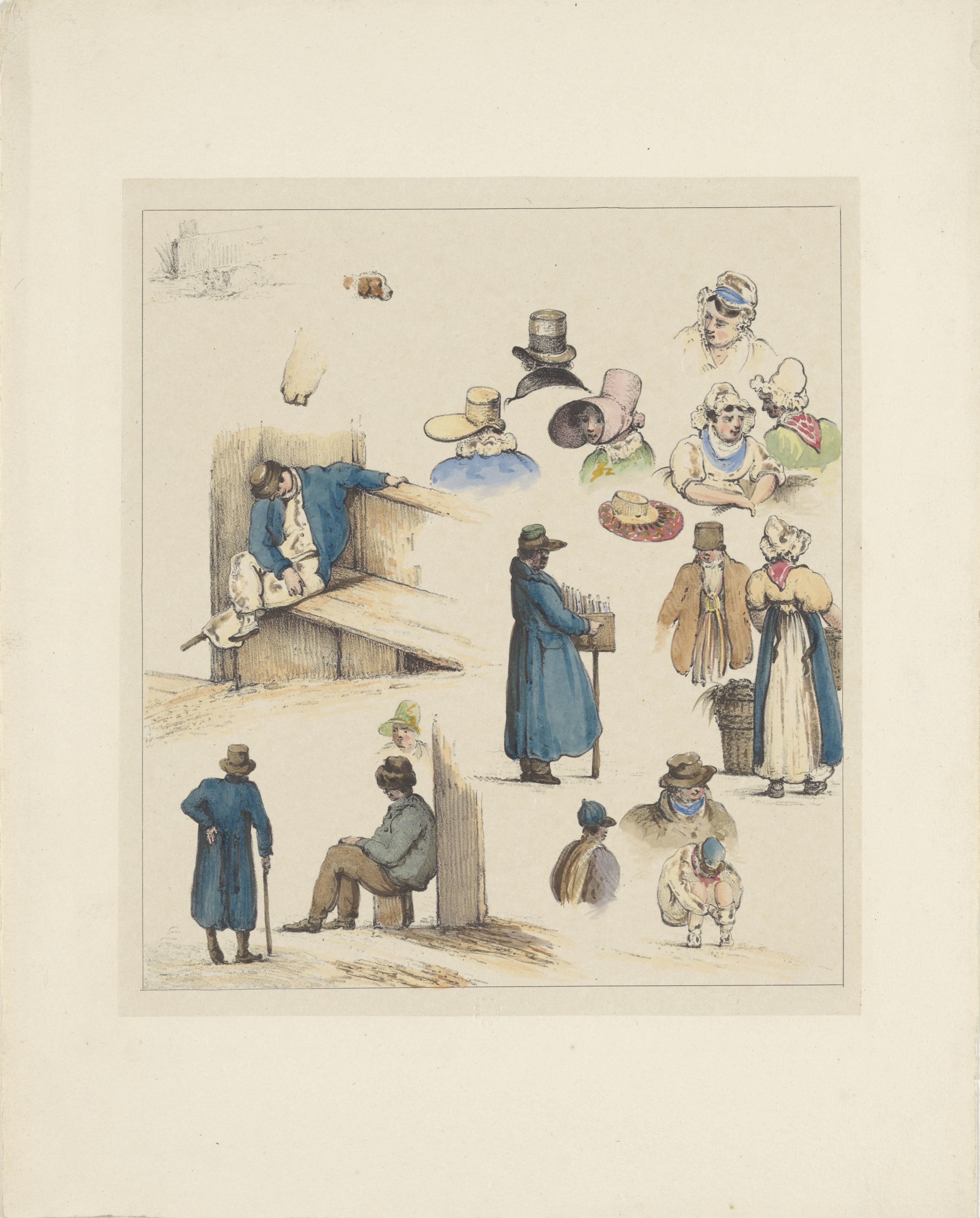 Figuurstudies (eerste blad), 1833
