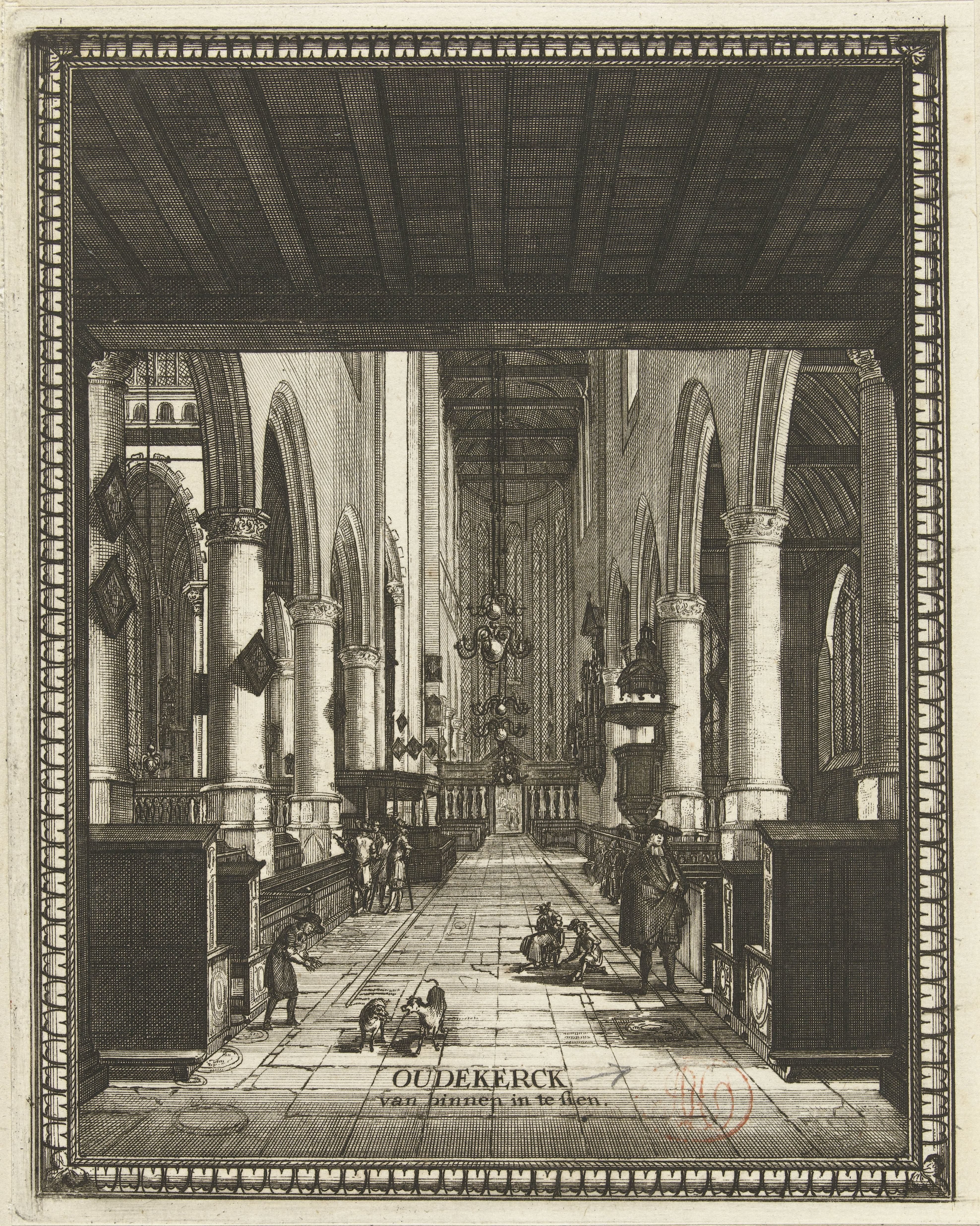Interieur van de Oude Kerk te Delft