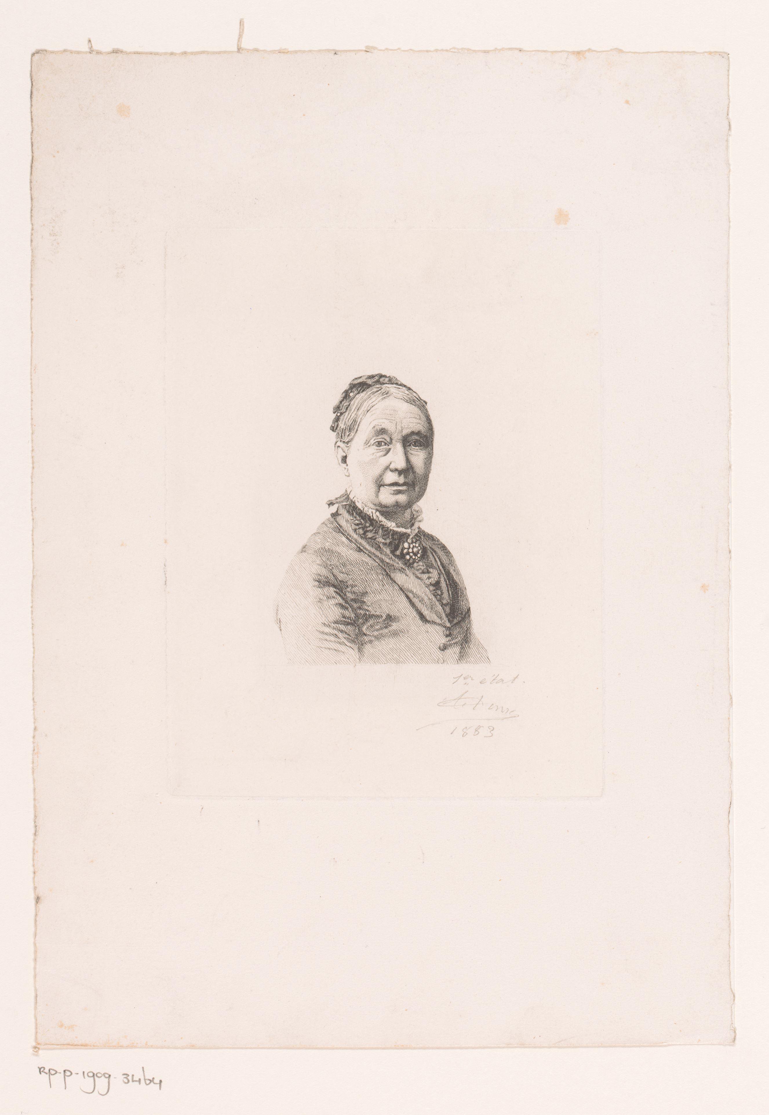 Portret een onbekende vrouw, mogelijk mevrouw Courtois