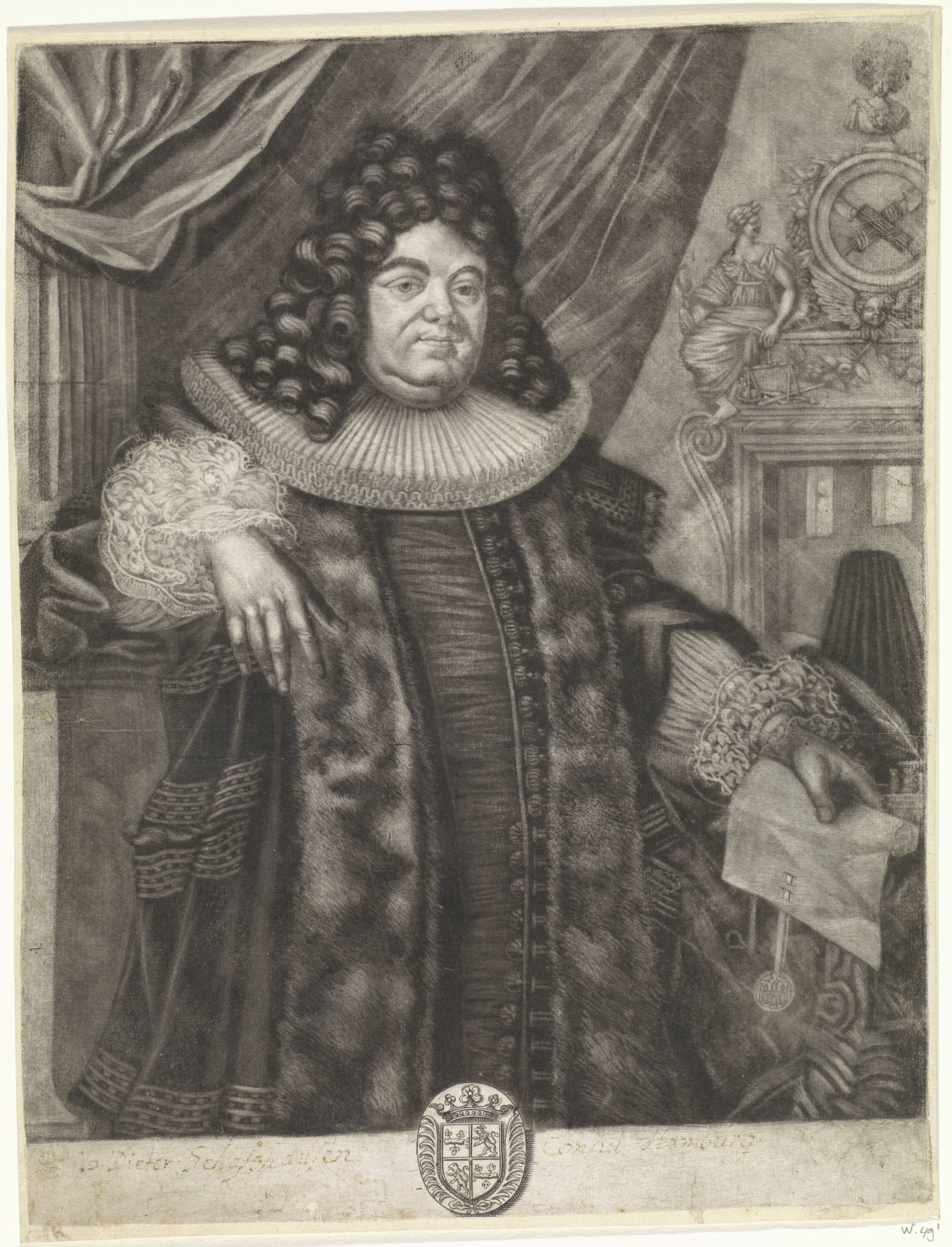 Portret van Johann Dietrich Schaffhausen