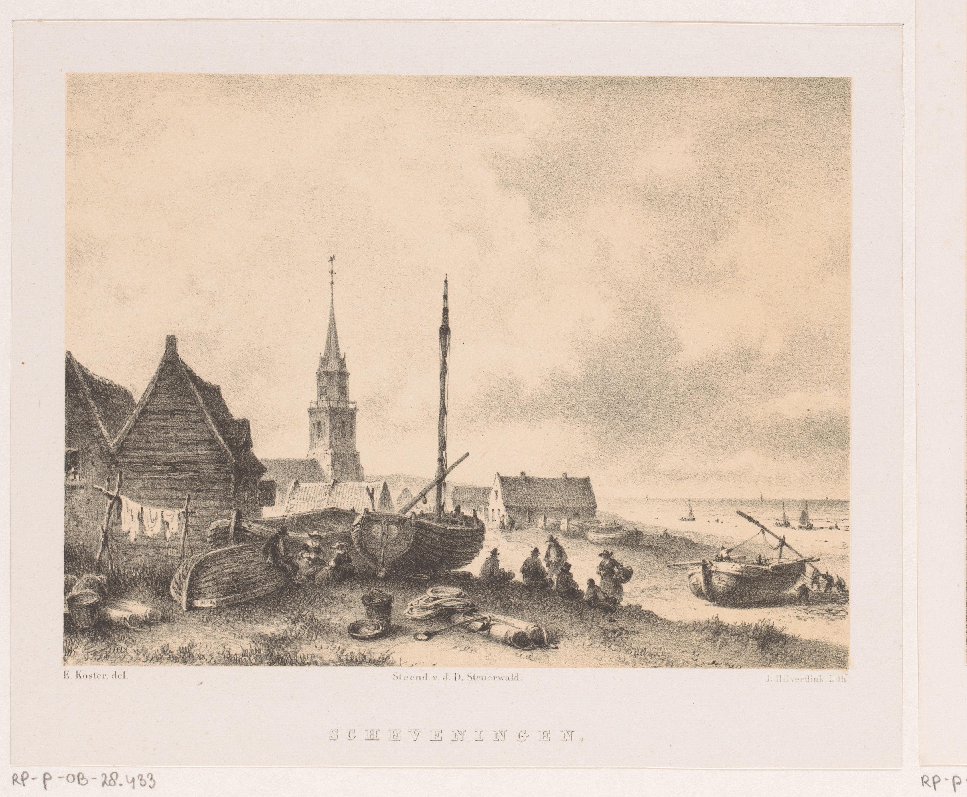 Gezicht op het strand van Scheveningen