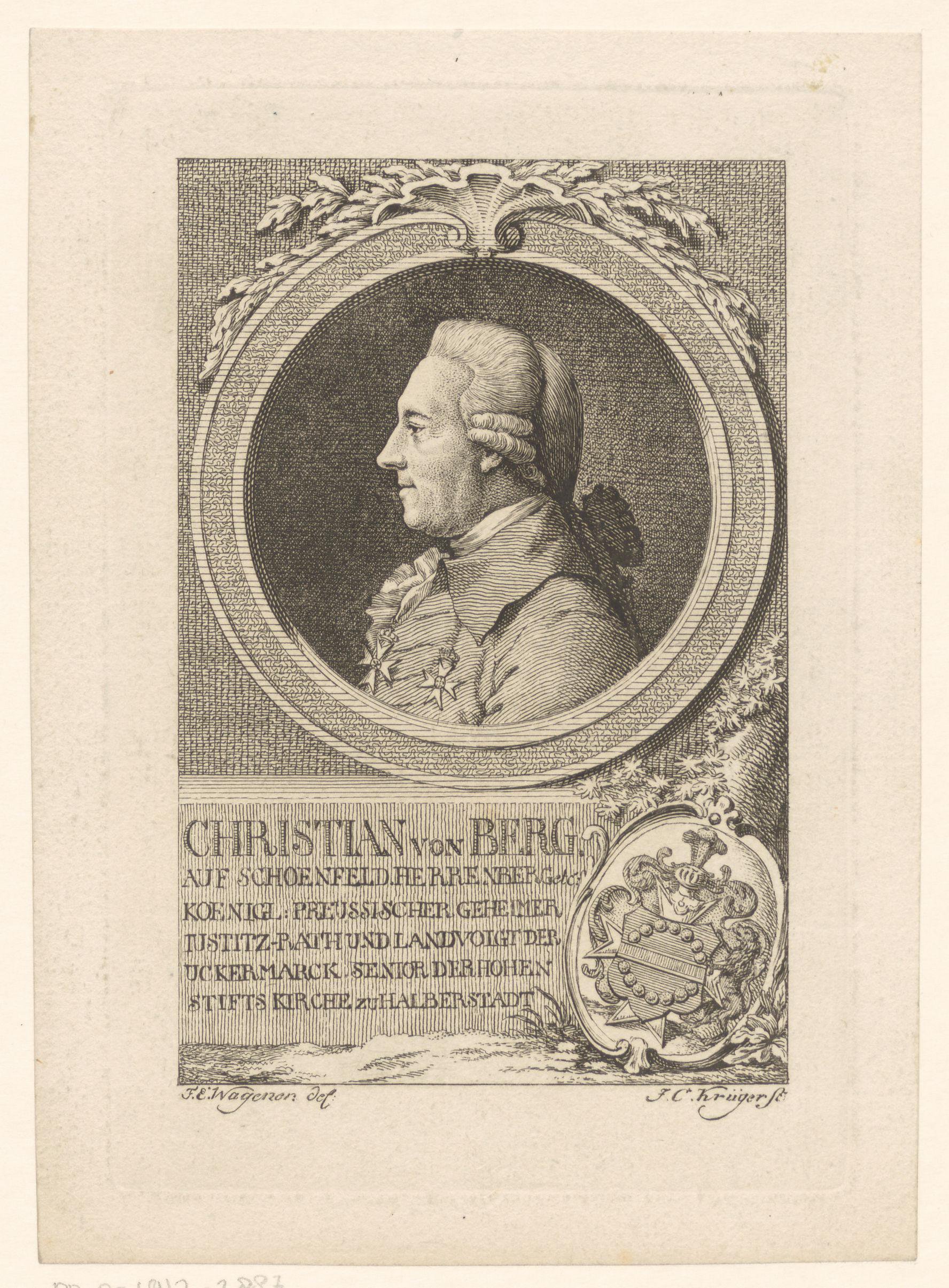 Portret van Christian von Berg