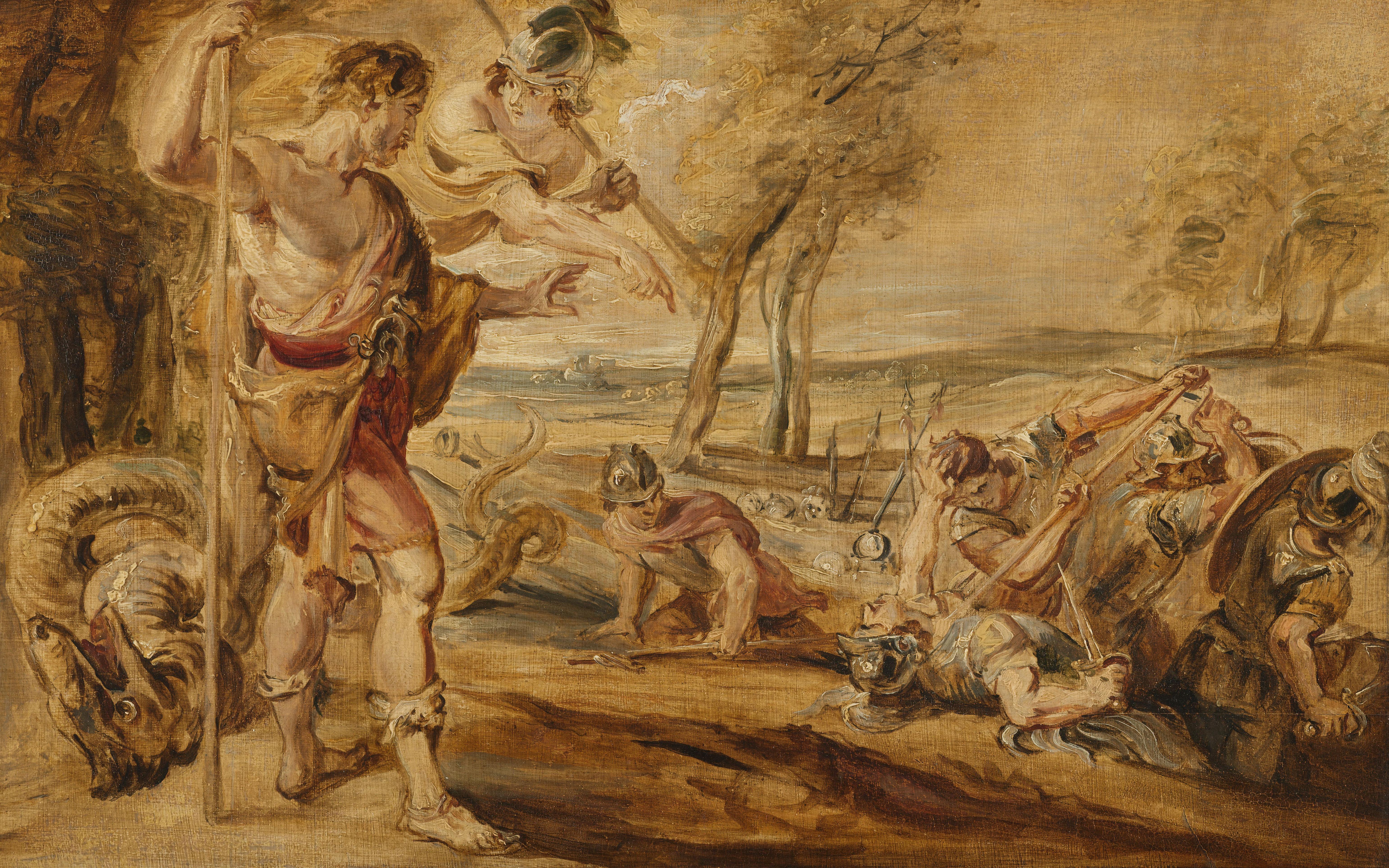 Cadmus, Guided by Minerva, Observes the Spartoi Fighting