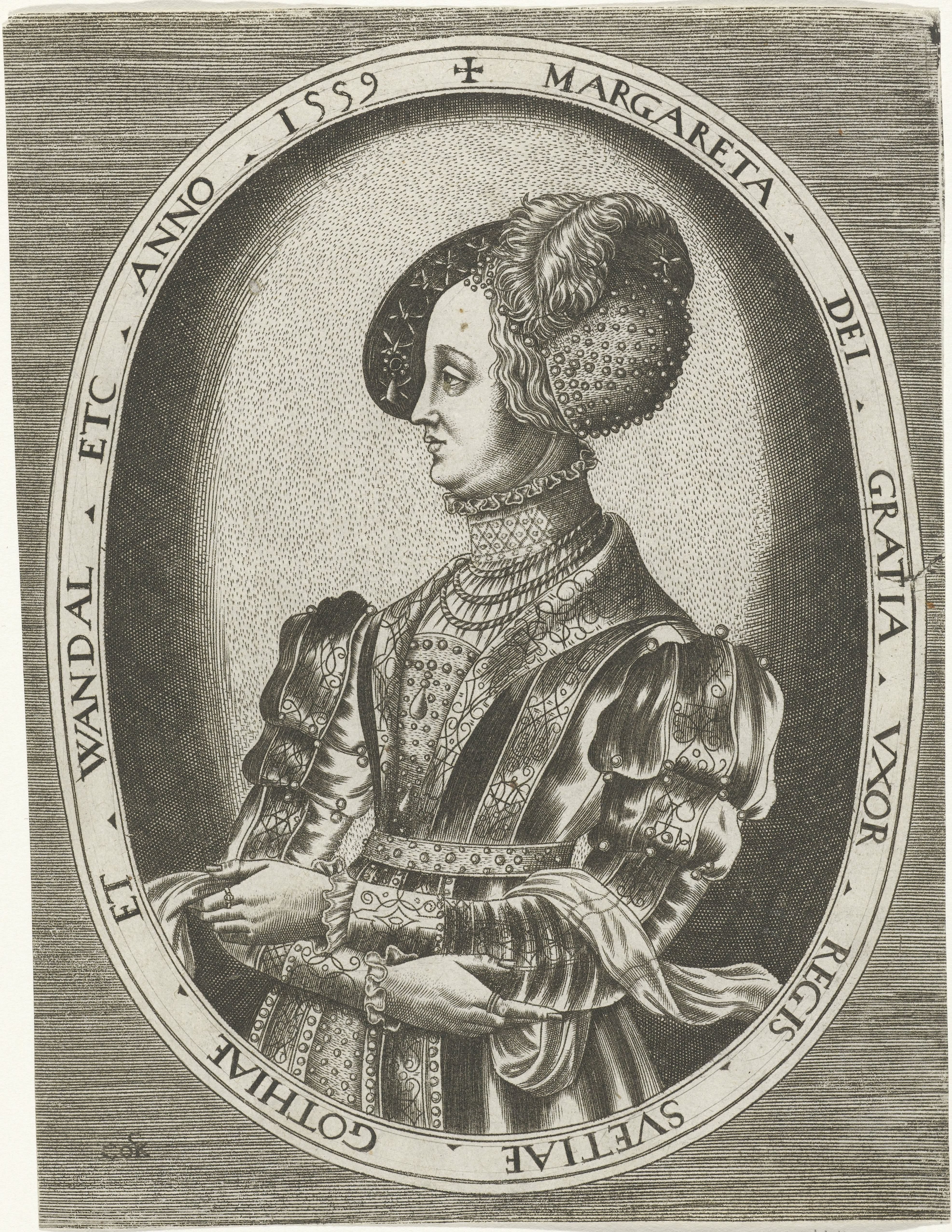 Portret van koningin Margaretha Leijonhufvud van Zweden