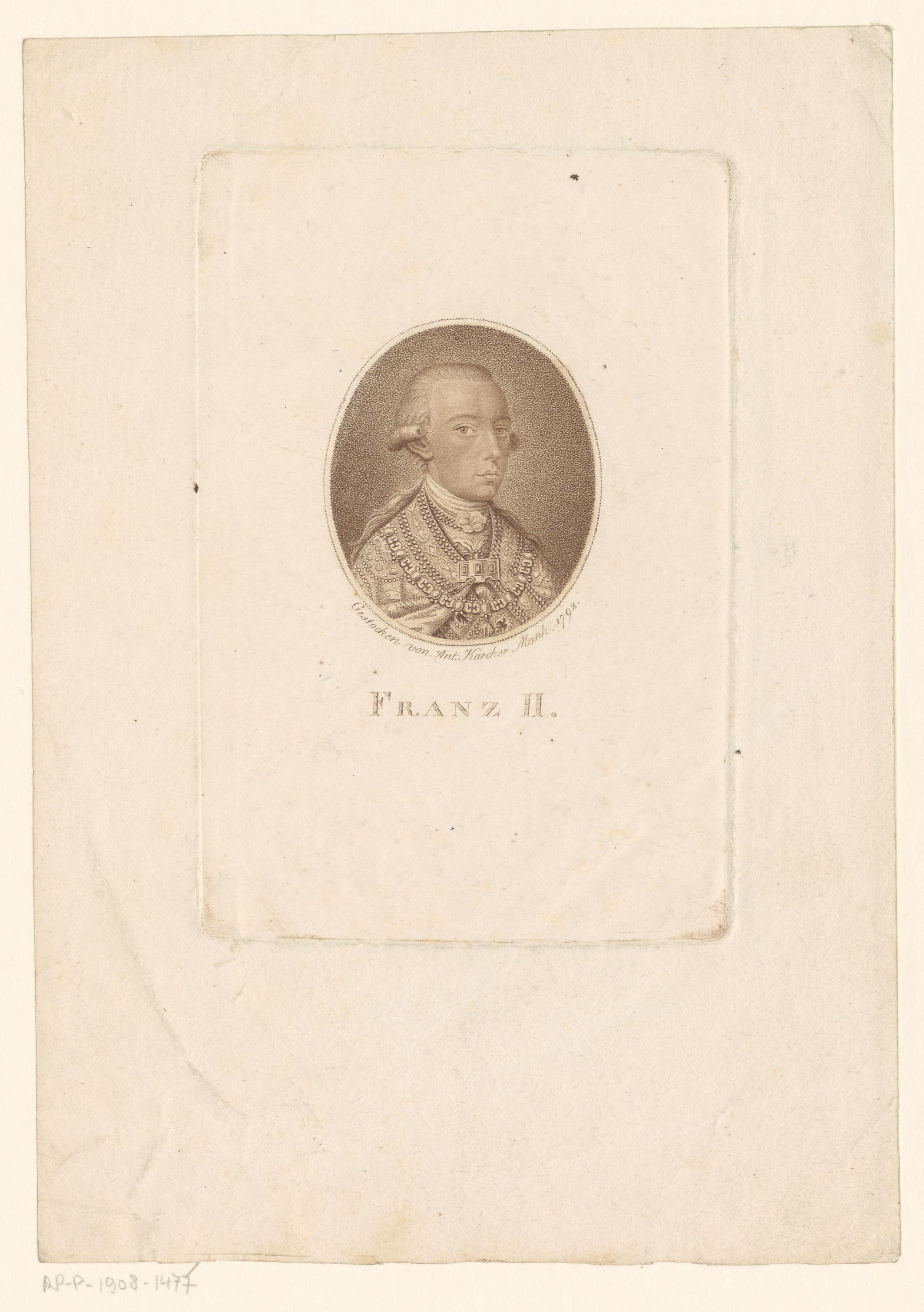 Portret van Frans II Josef Karel, Rooms-Duits keizer