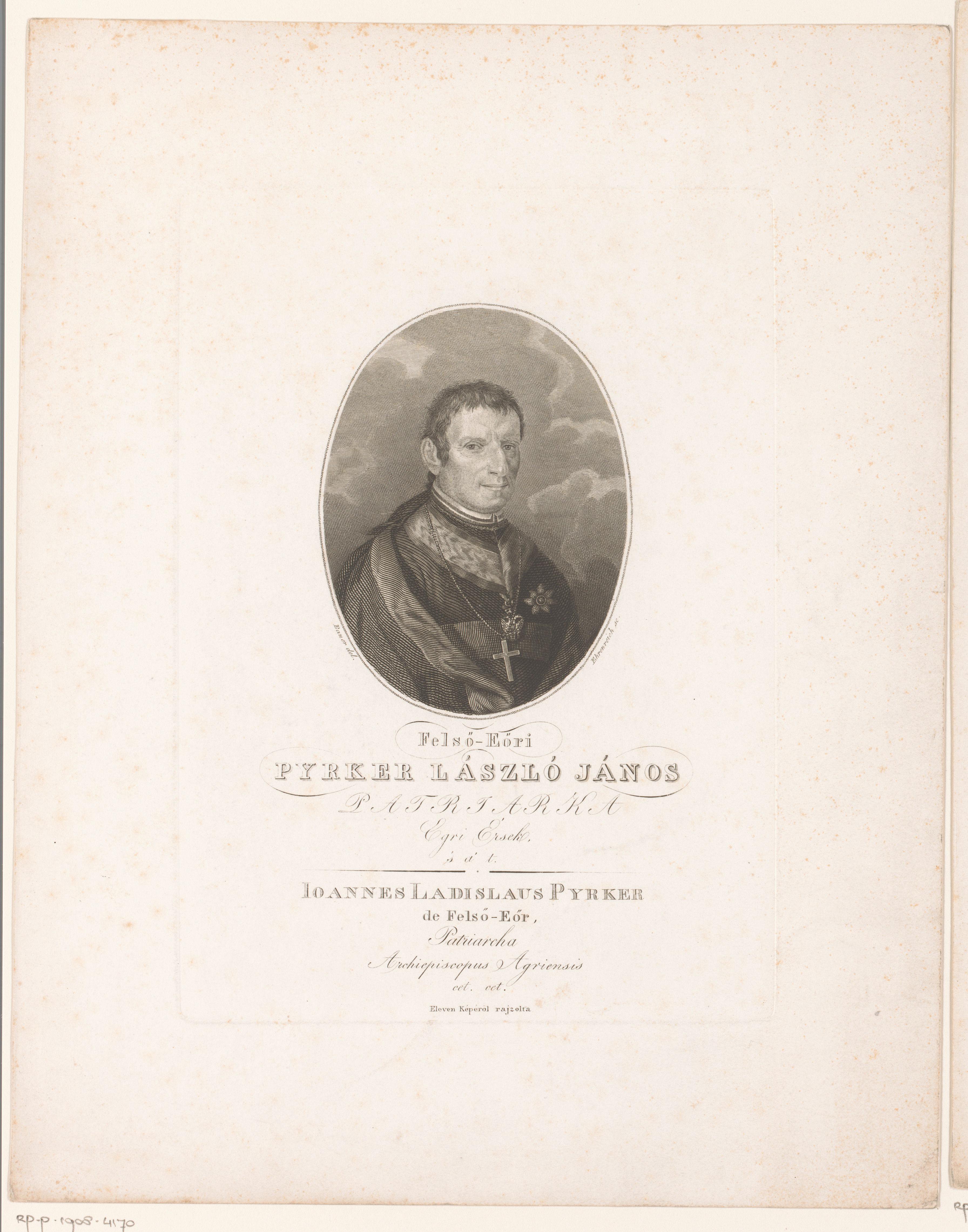 Portret van Johann Ladislaus Pyrker