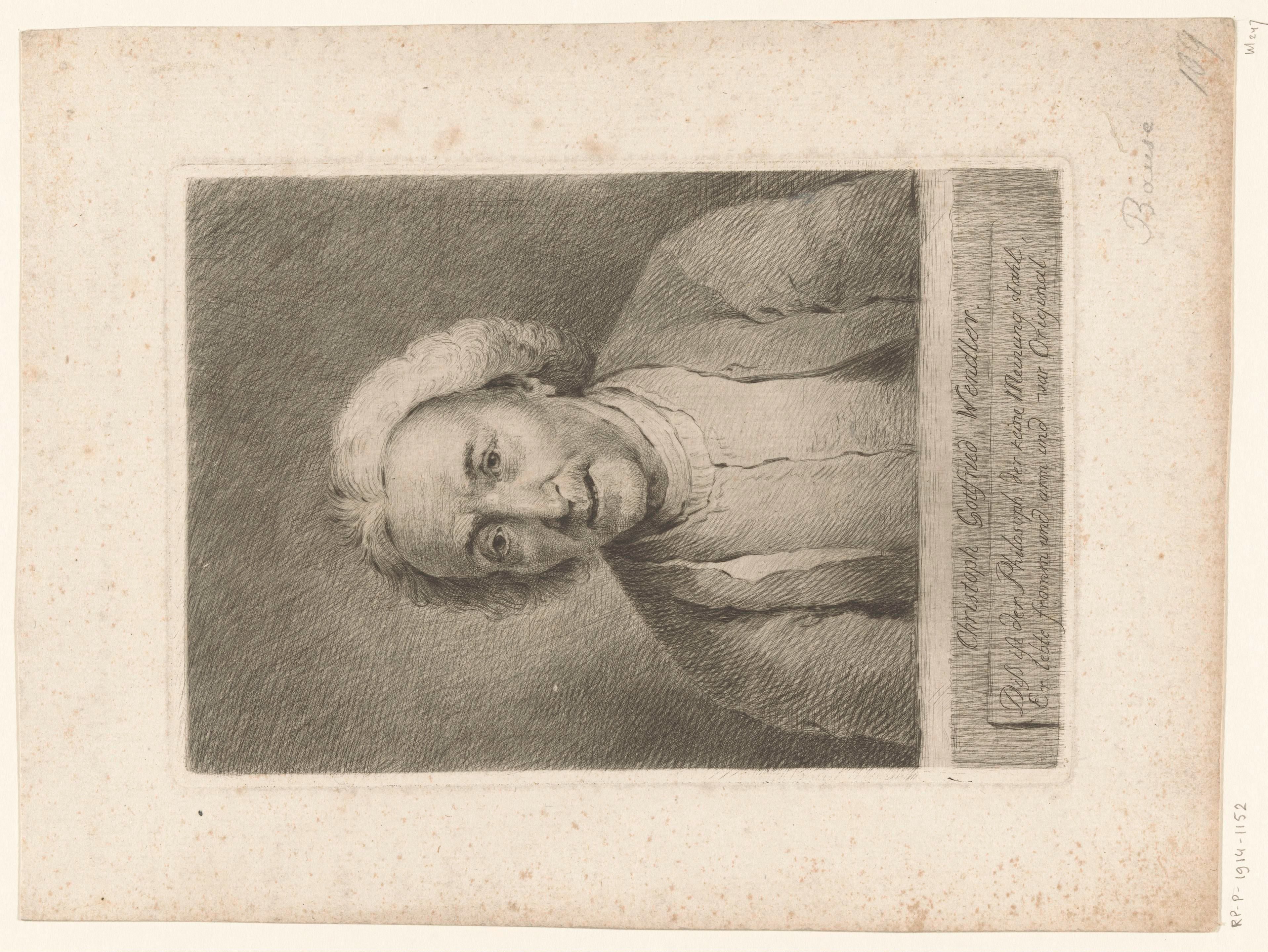 Portret van Christoph Gottfried Wendler