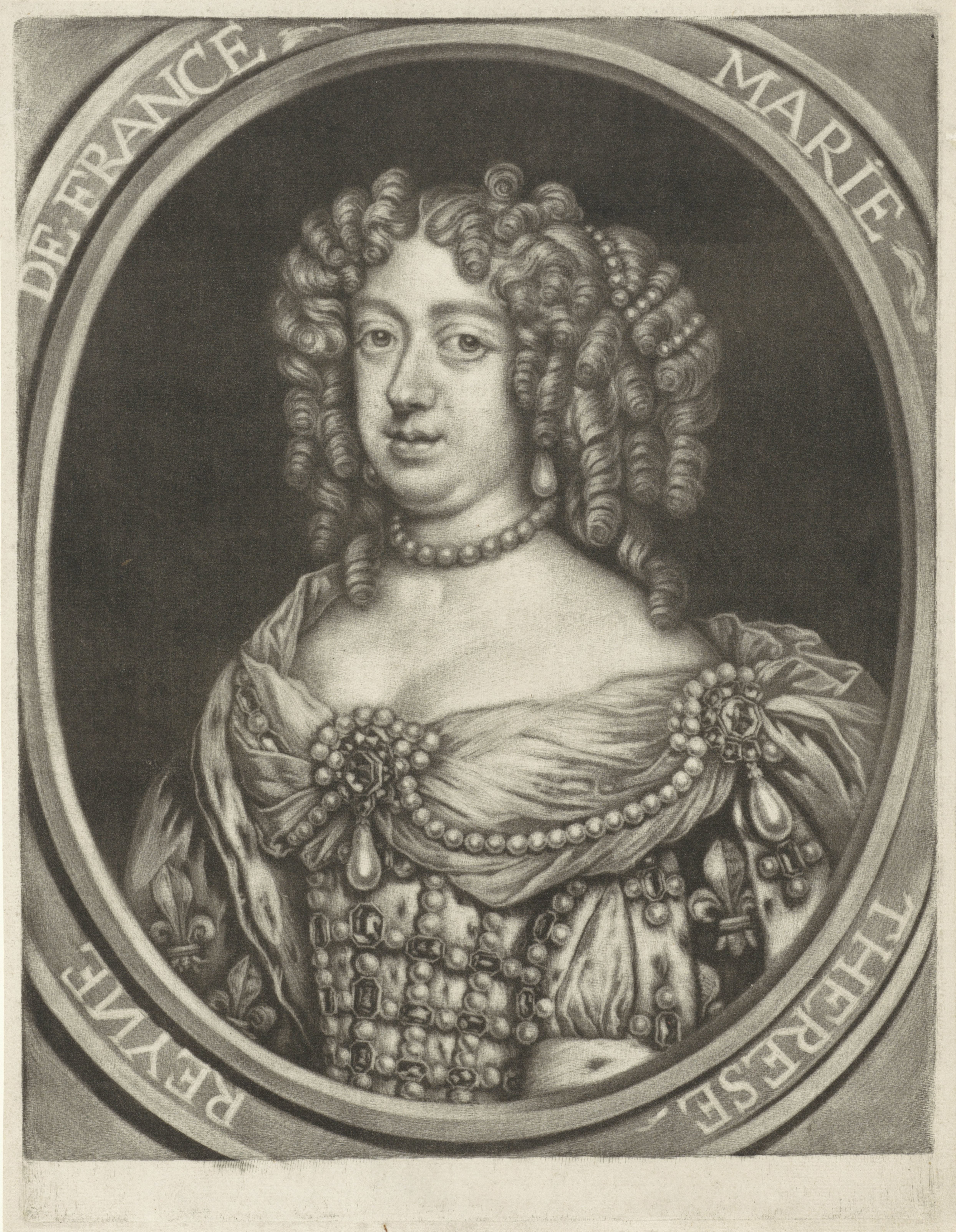 Portret van Maria Theresia, koningin van Frankrijk