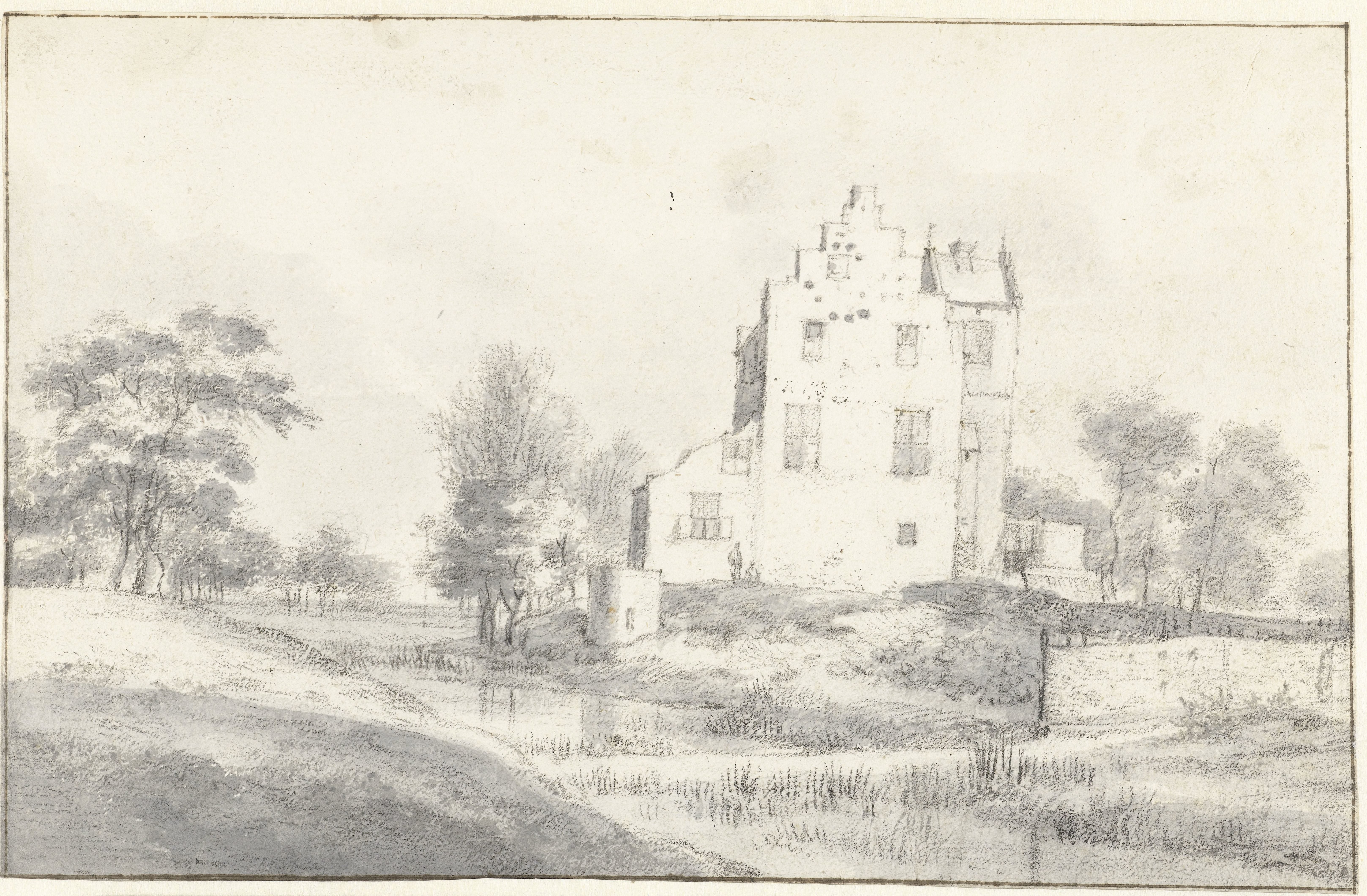View of Huis Bergestein, near Wijk bij Duurstede, Seen from the West