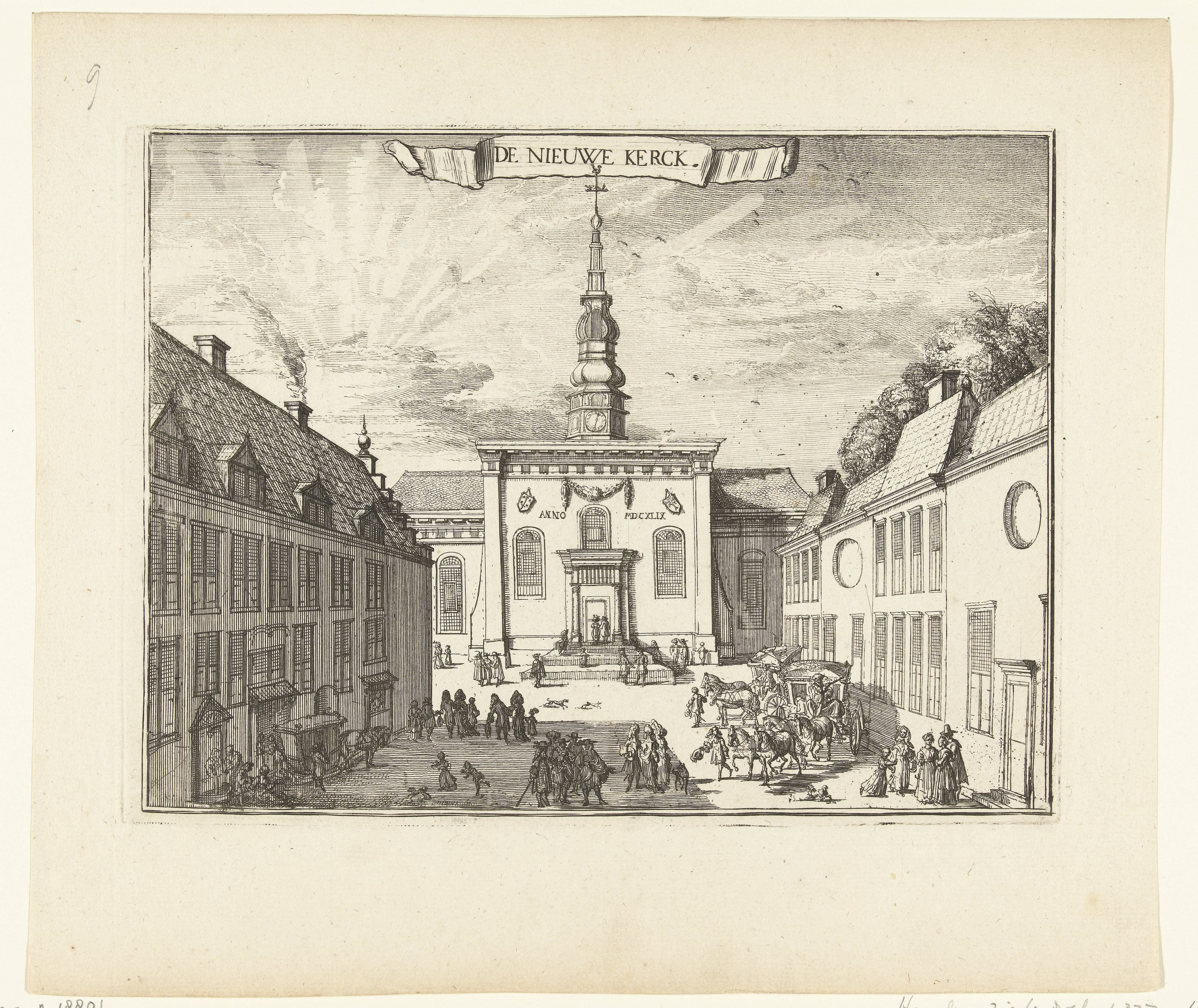 Gezicht op de Nieuwe Kerk te Haarlem