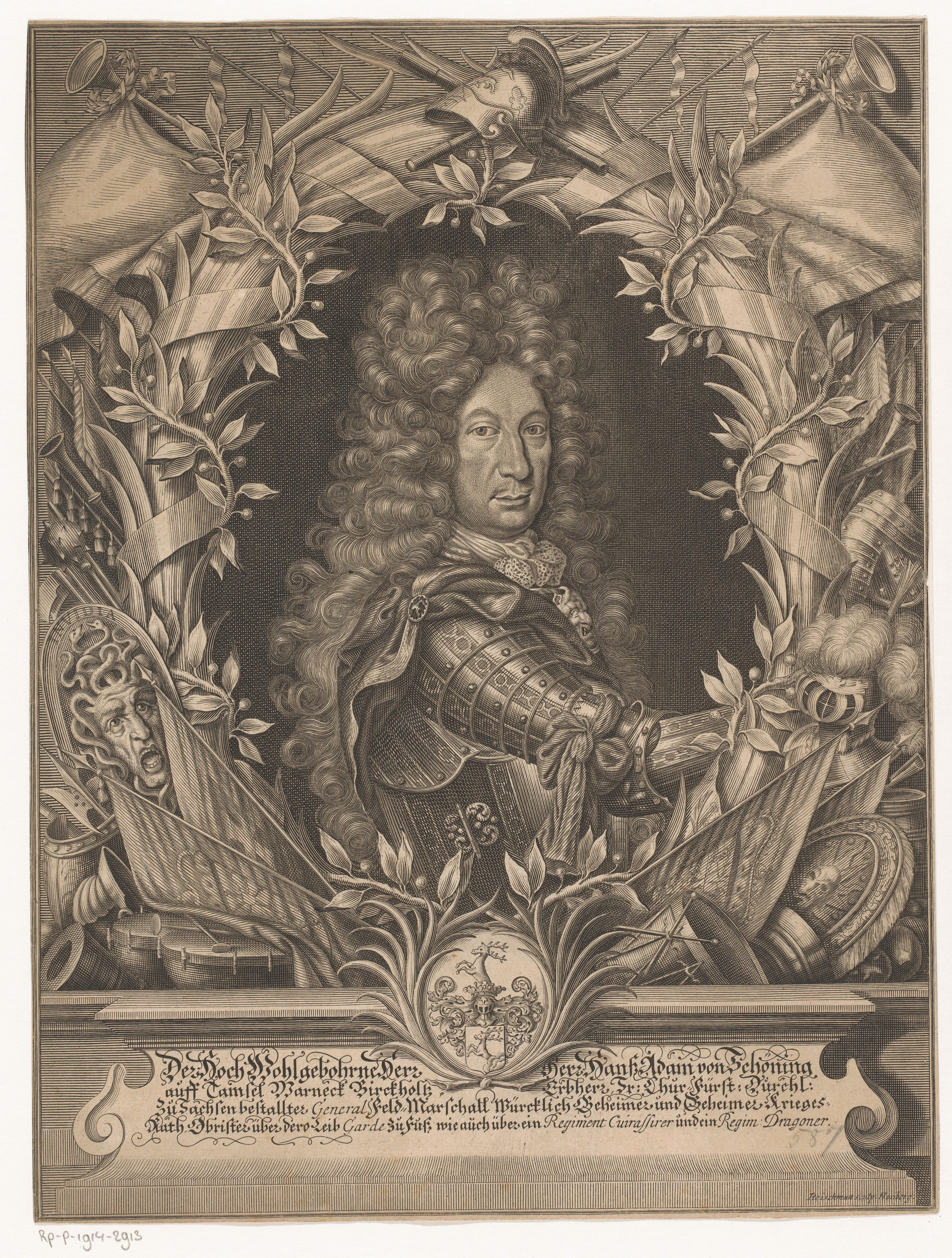 Portret van Hans Adam von Schöning