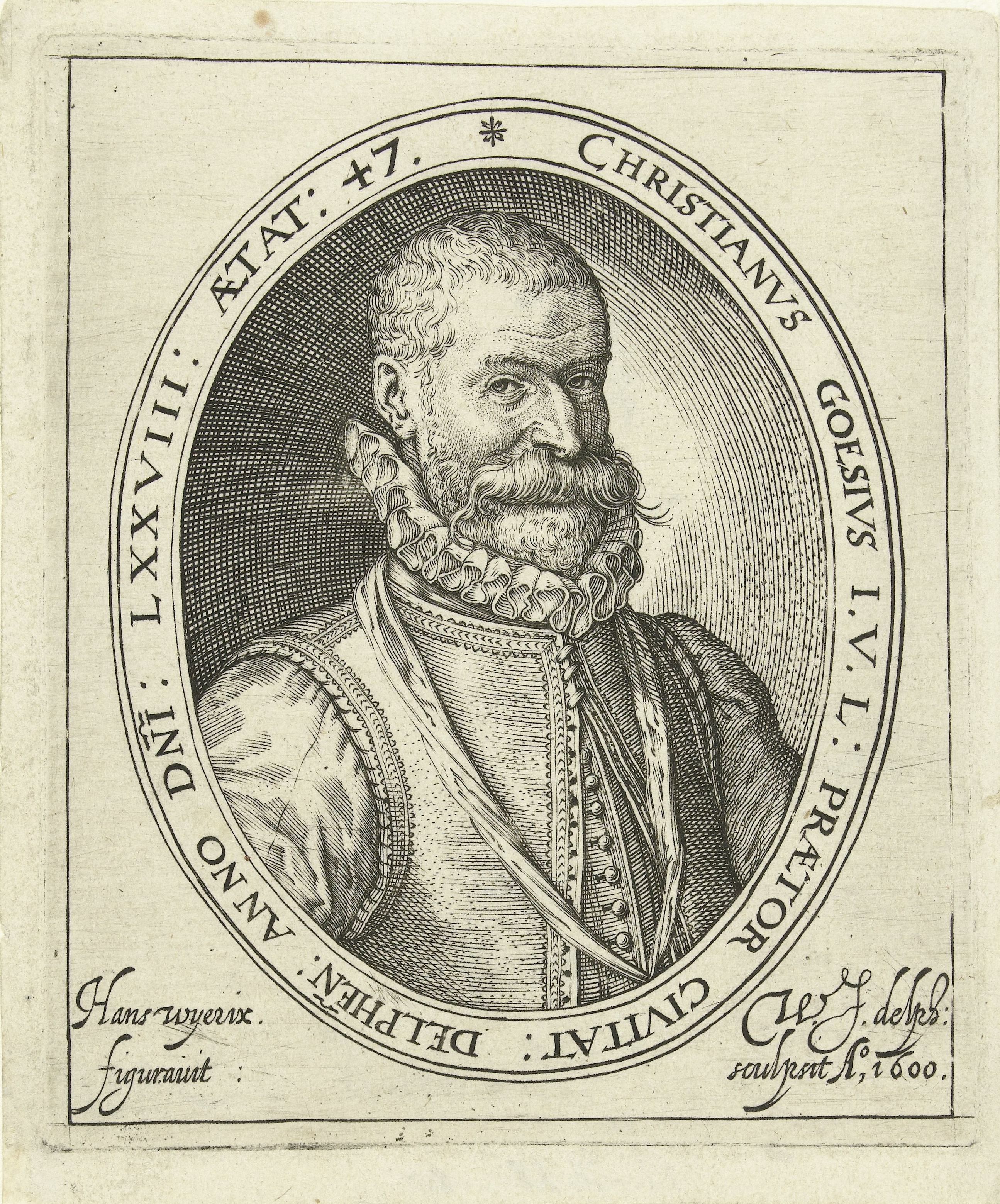 Portret van Christian van der Goes op 47-jarige leeftijd