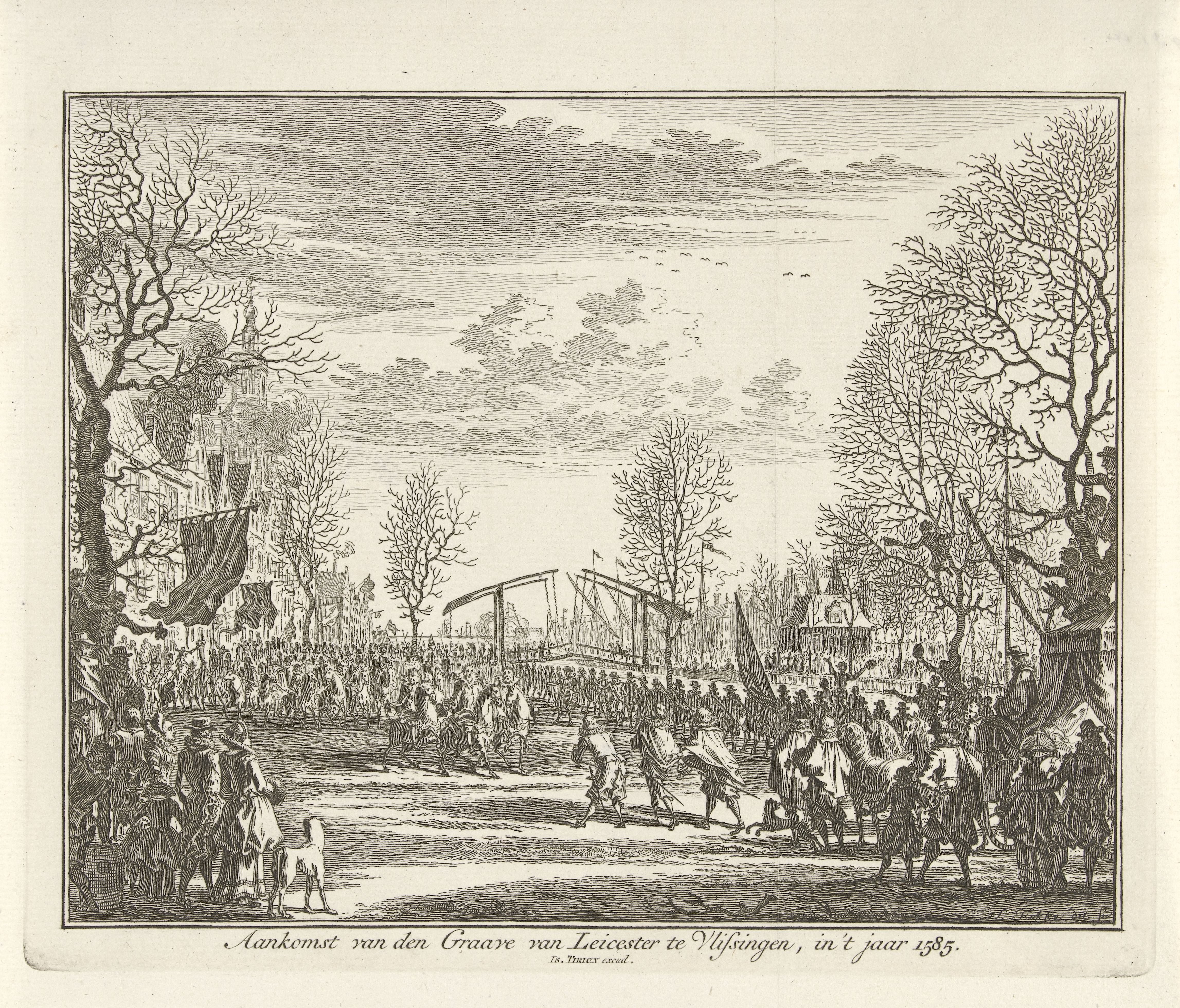 Aankomst van de graaf van Leicester te Vlissingen, 1585