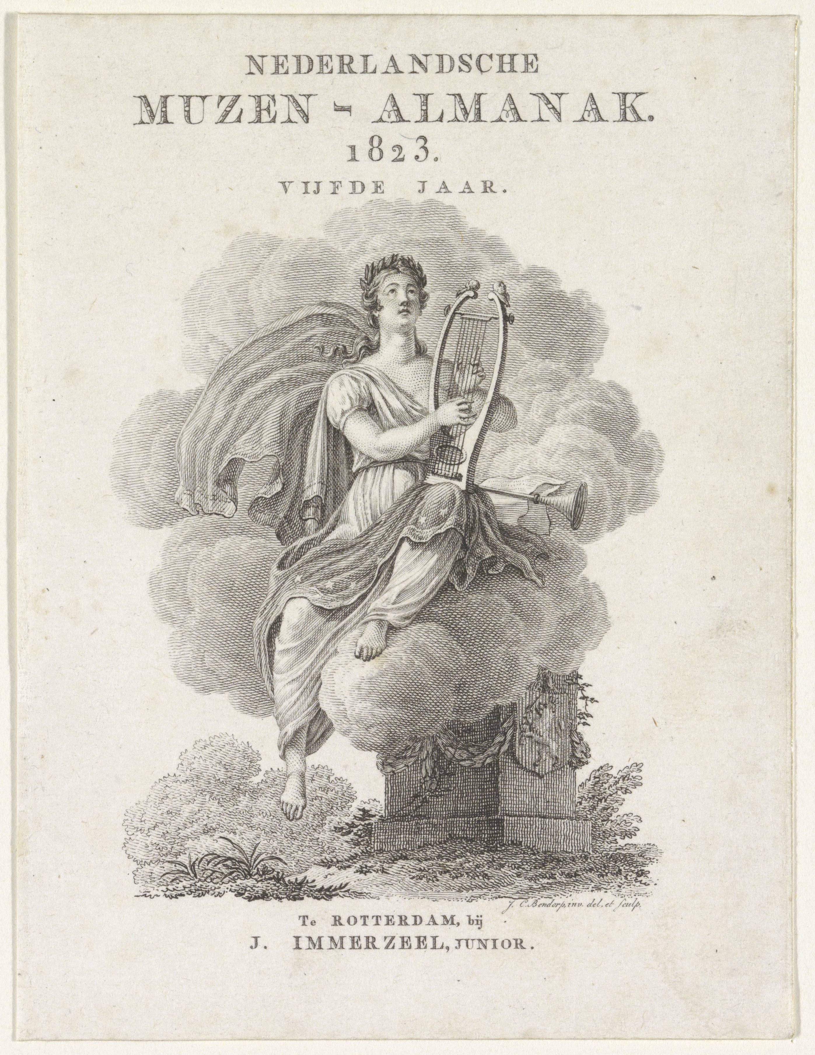 Titelpagina voor: Nederlandsche Muzen-Almanak 1823
