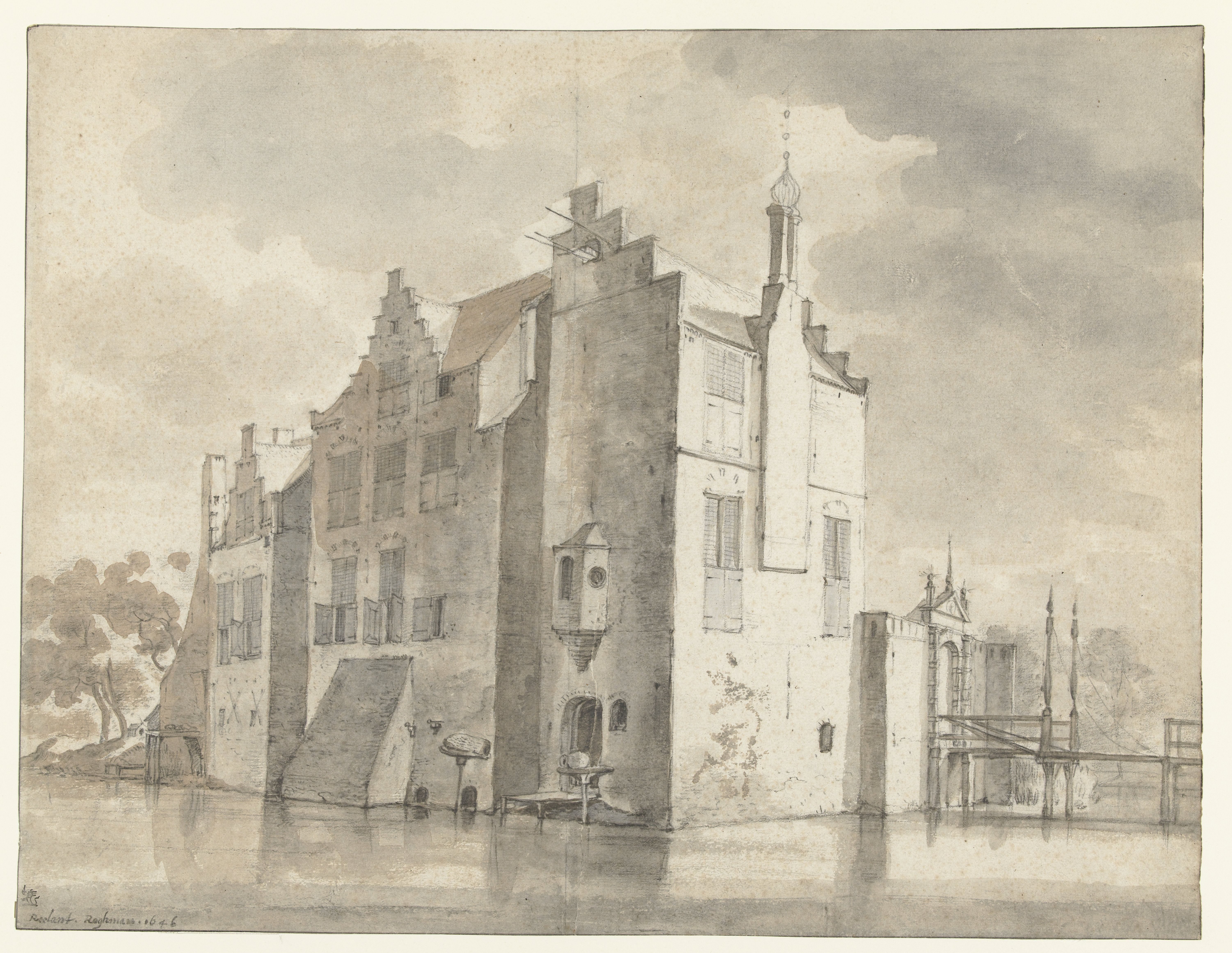 View of Kasteel Santhorst, Seen from the North-west