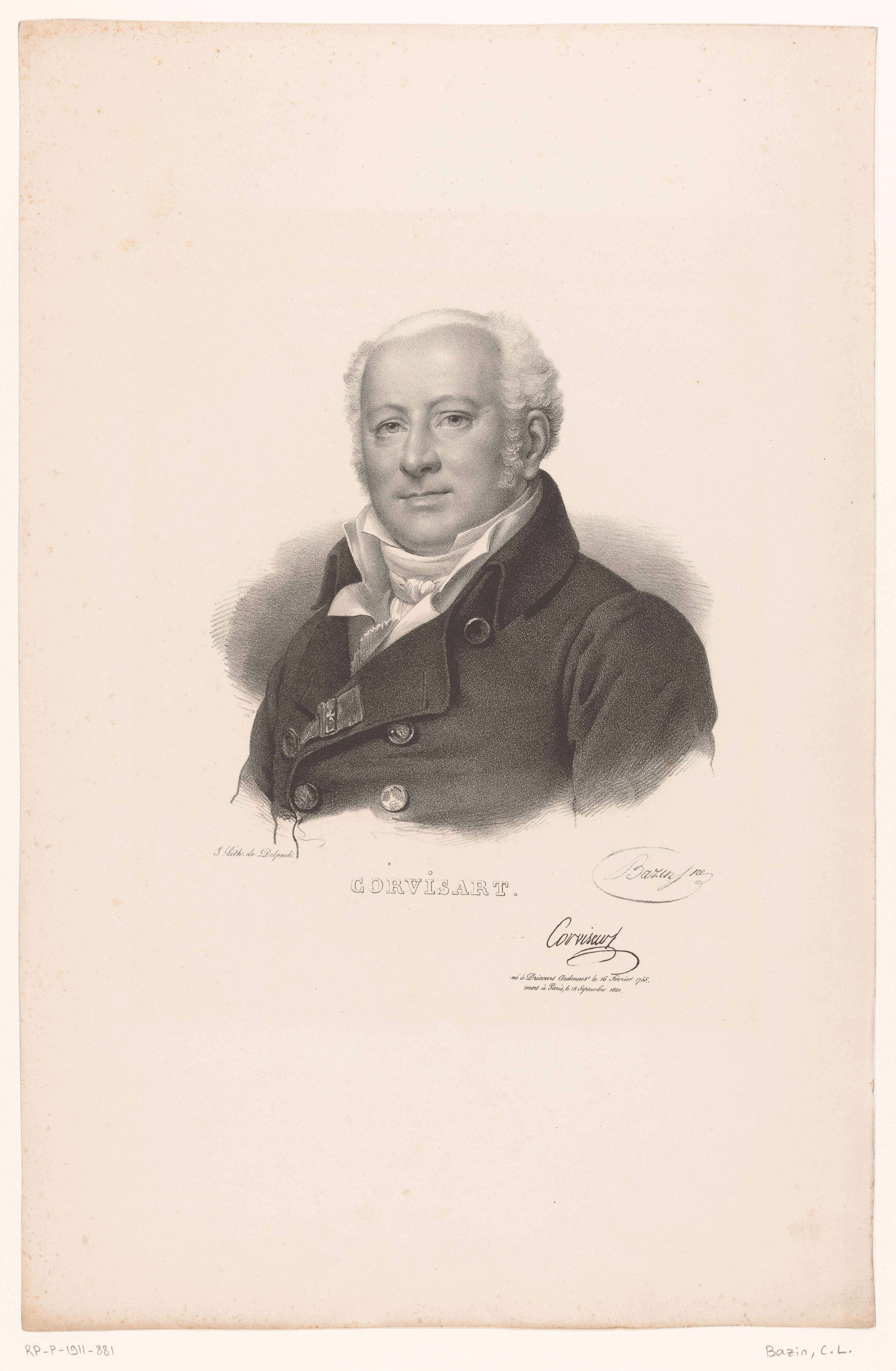 Portret van de arts Jean-Nicolas Corvisart