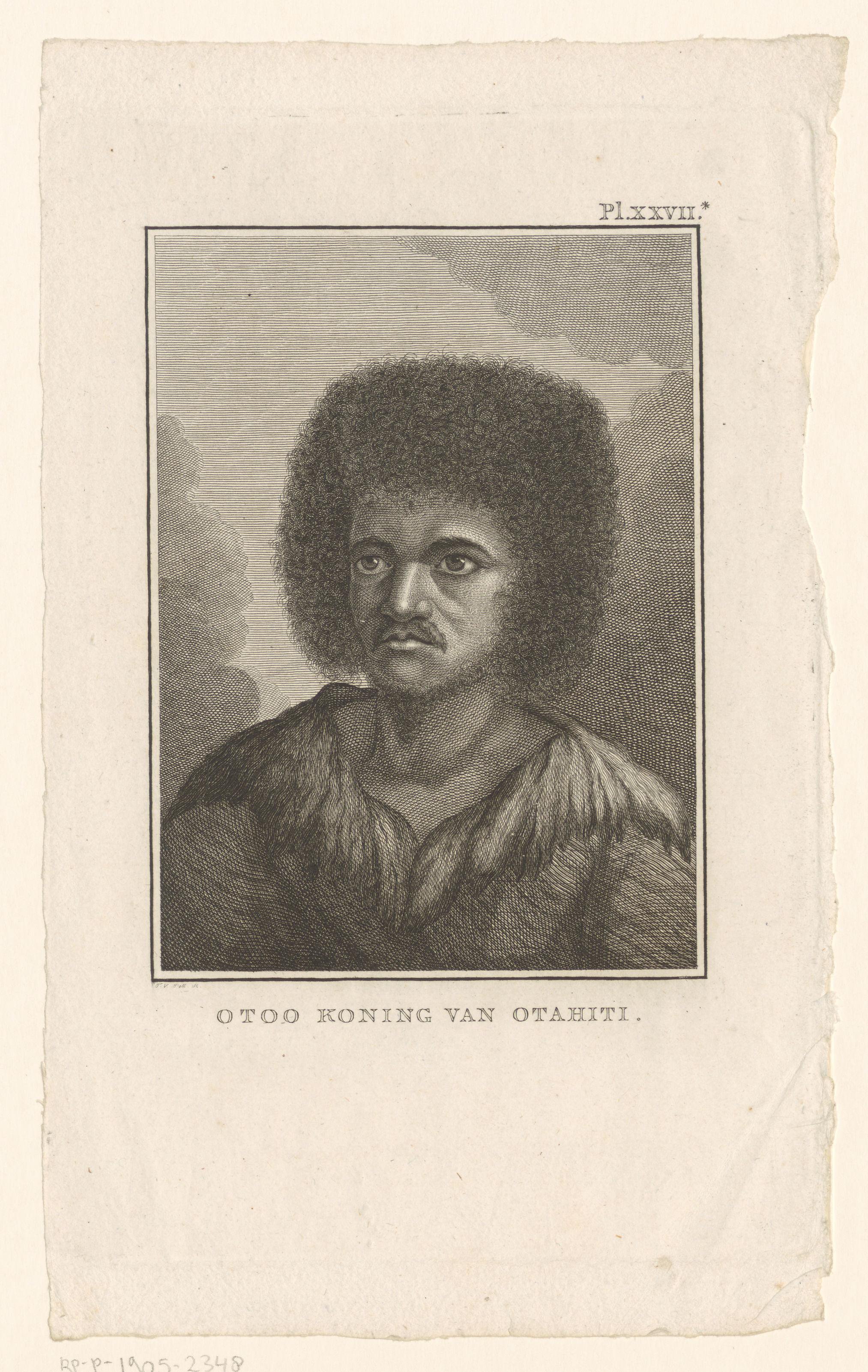 Portret van Pomare, koning van Tahiti