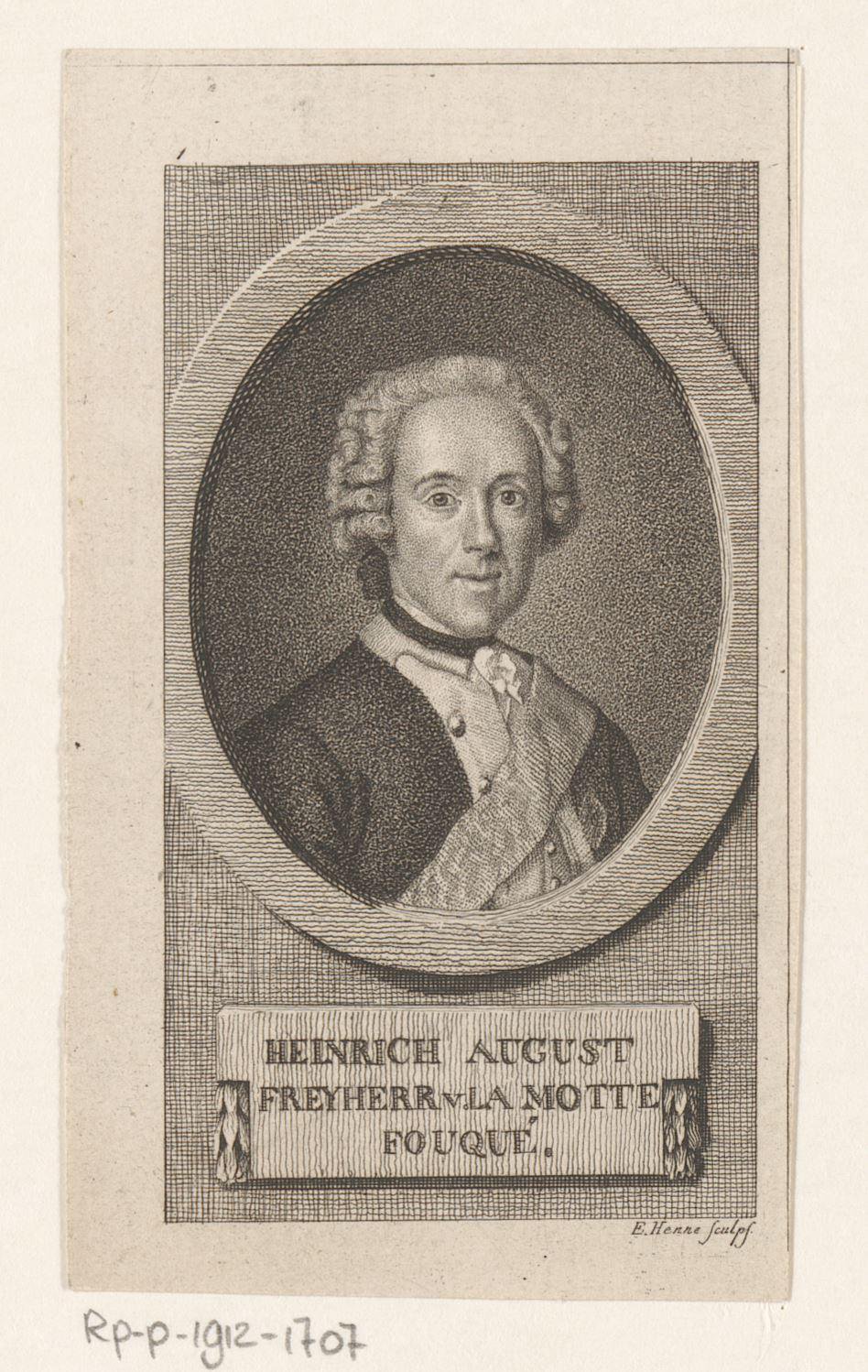 Portret van Heinrich August de la Motte Fouqué