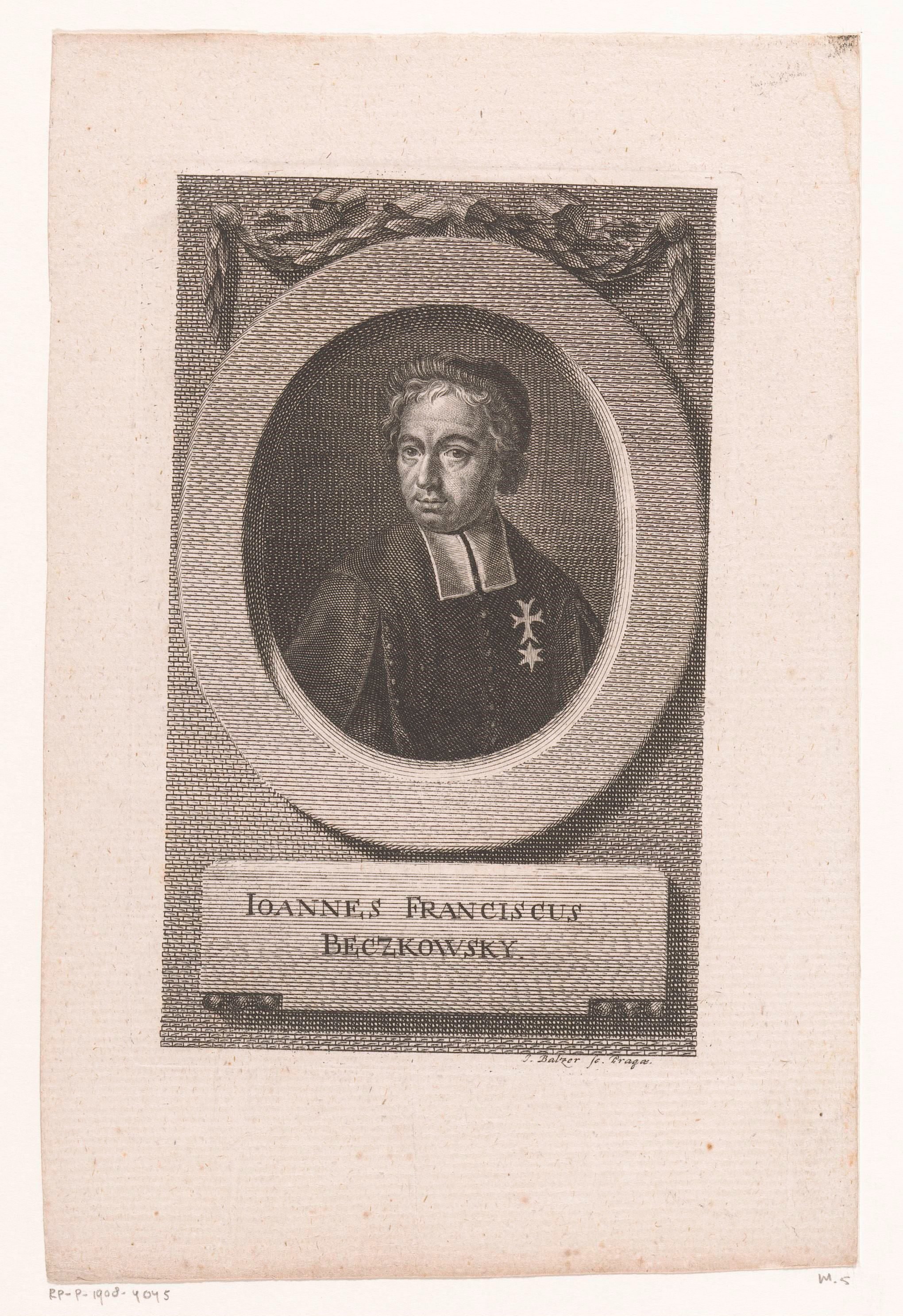 Portret van Jan Franz Beckovský