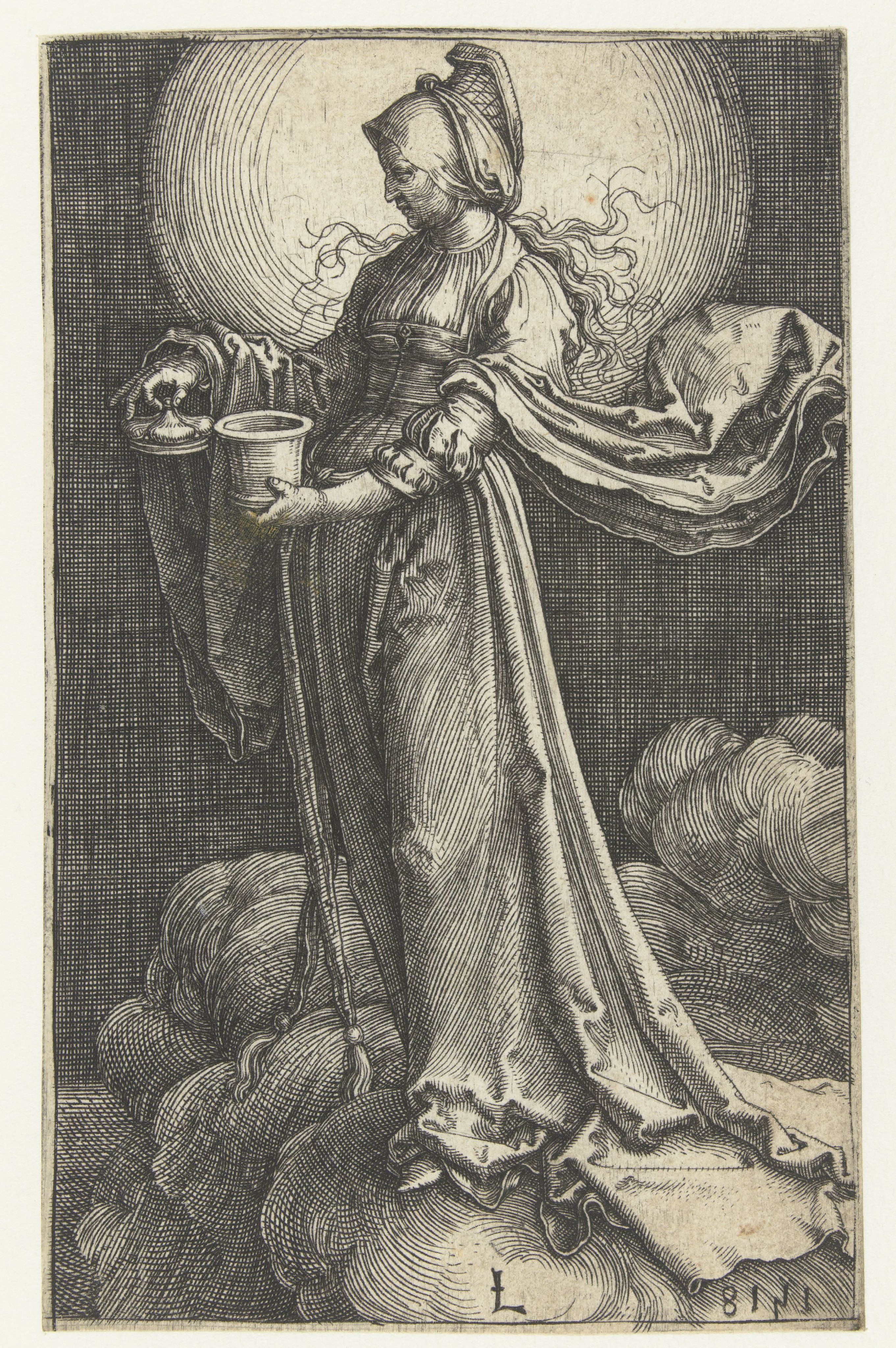 Maria Magdalena op de wolken