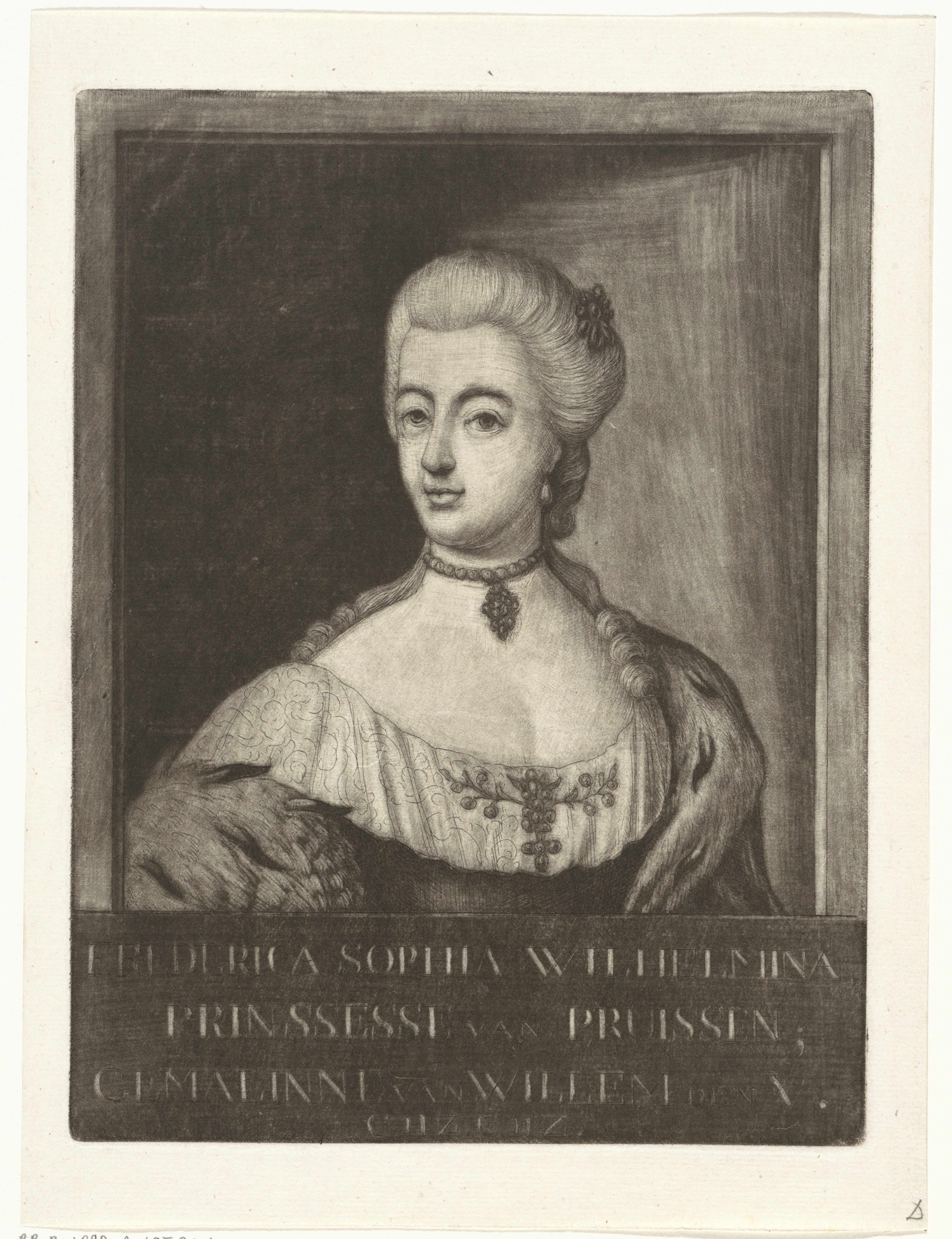 Portret van Wilhelmina van Pruisen